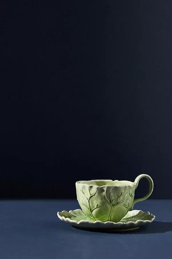Lilypad Teacup & Saucer Set, Guacamole, A501_0098, large image number 8