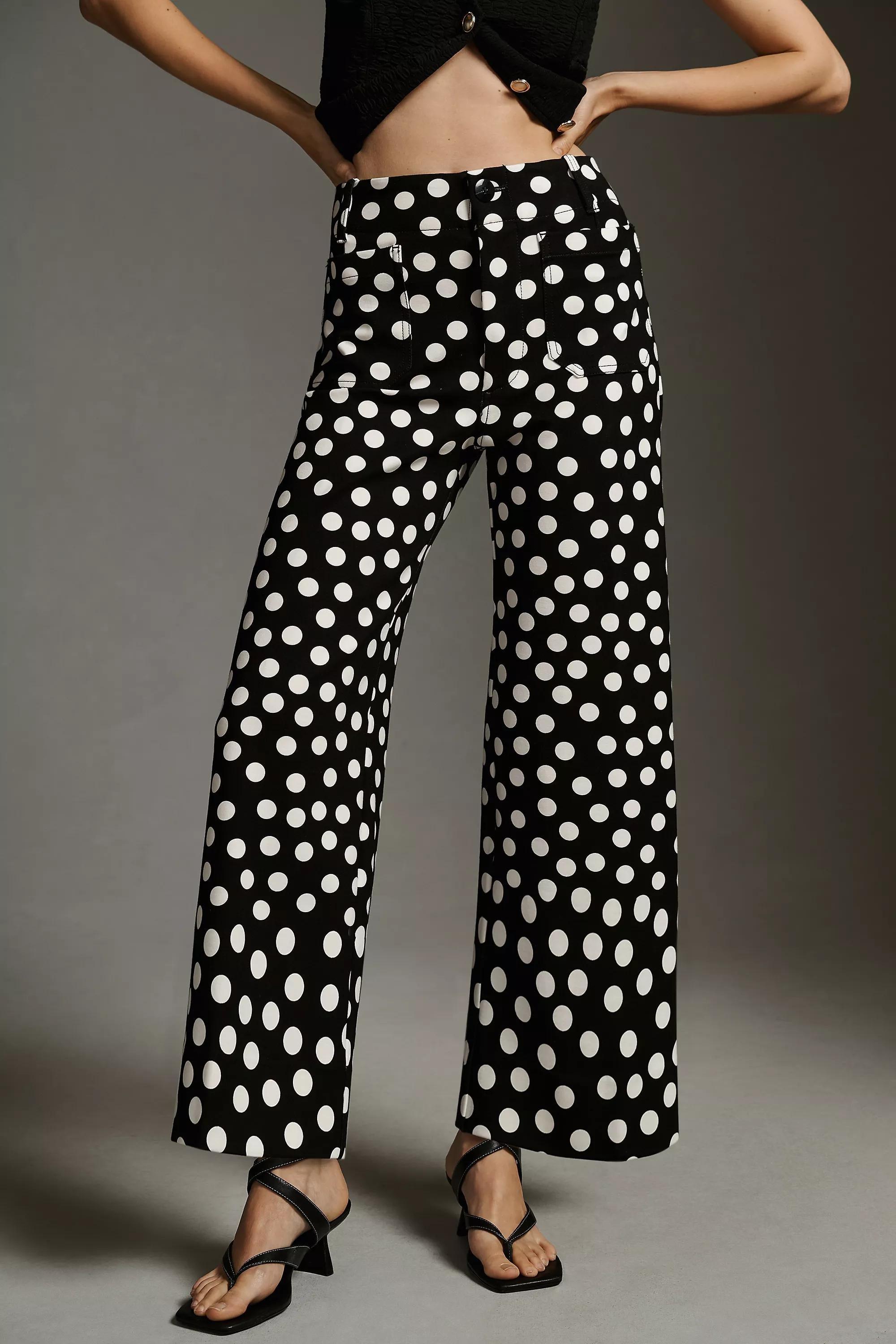 Maeve The Colette Cropped Wide-Leg Ponte Pants By Maeve, Black, , large image number 1