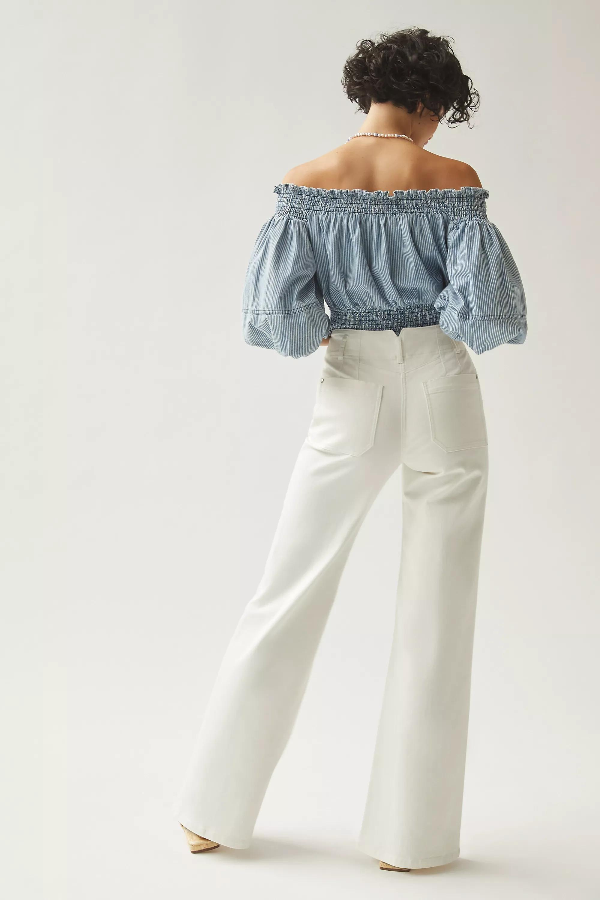 WHT Maeve Ultra High-Rise Flare Jeans, , large image number 6