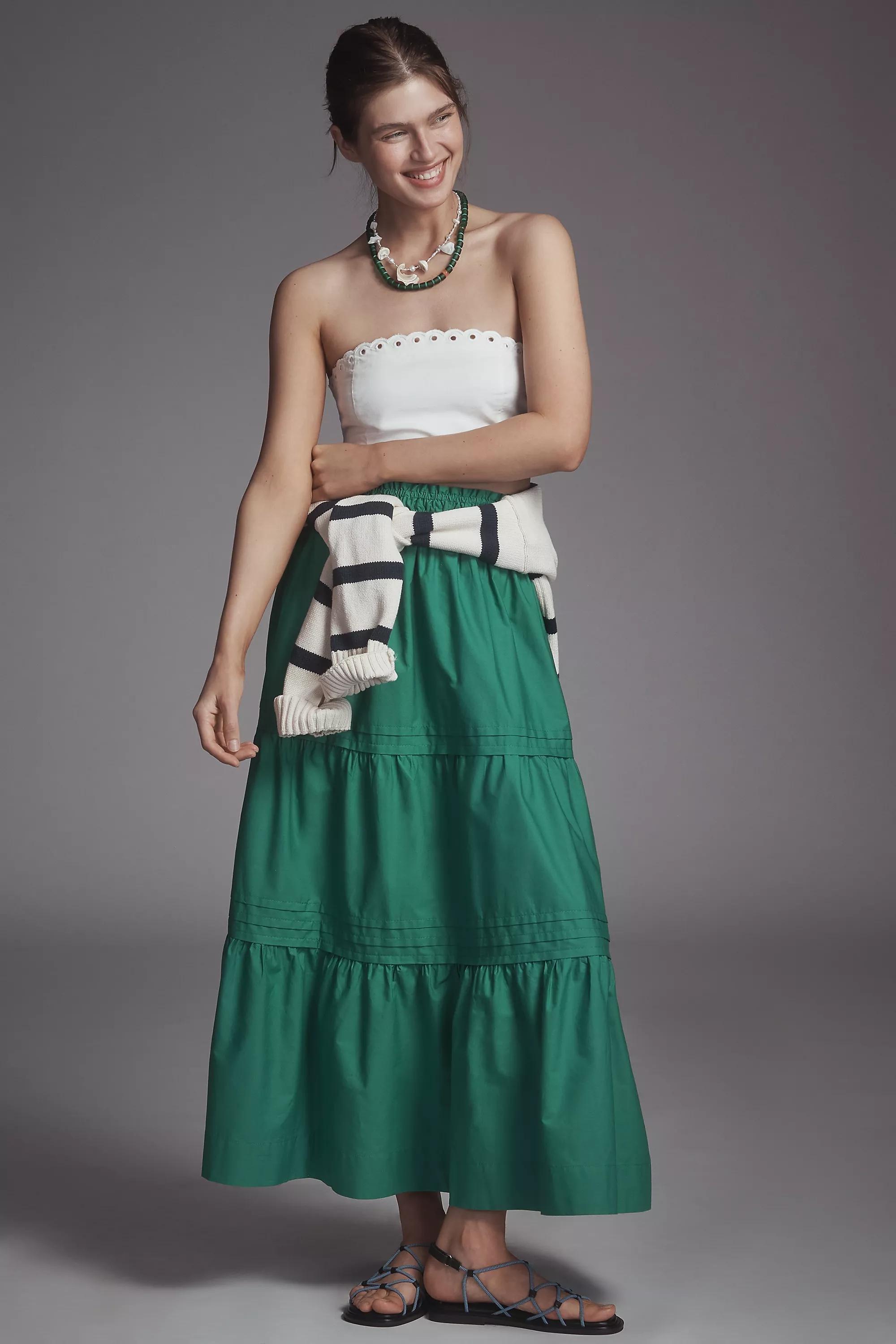 The Somerset Maxi Skirt, Green, A501_0359, large image number 0