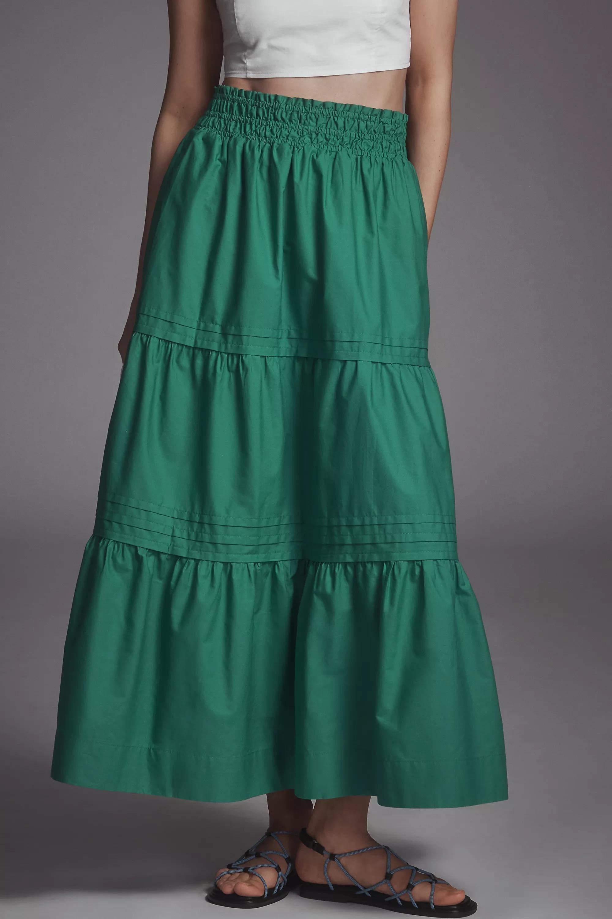 The Somerset Maxi Skirt, Green, A501_0359, large image number 1