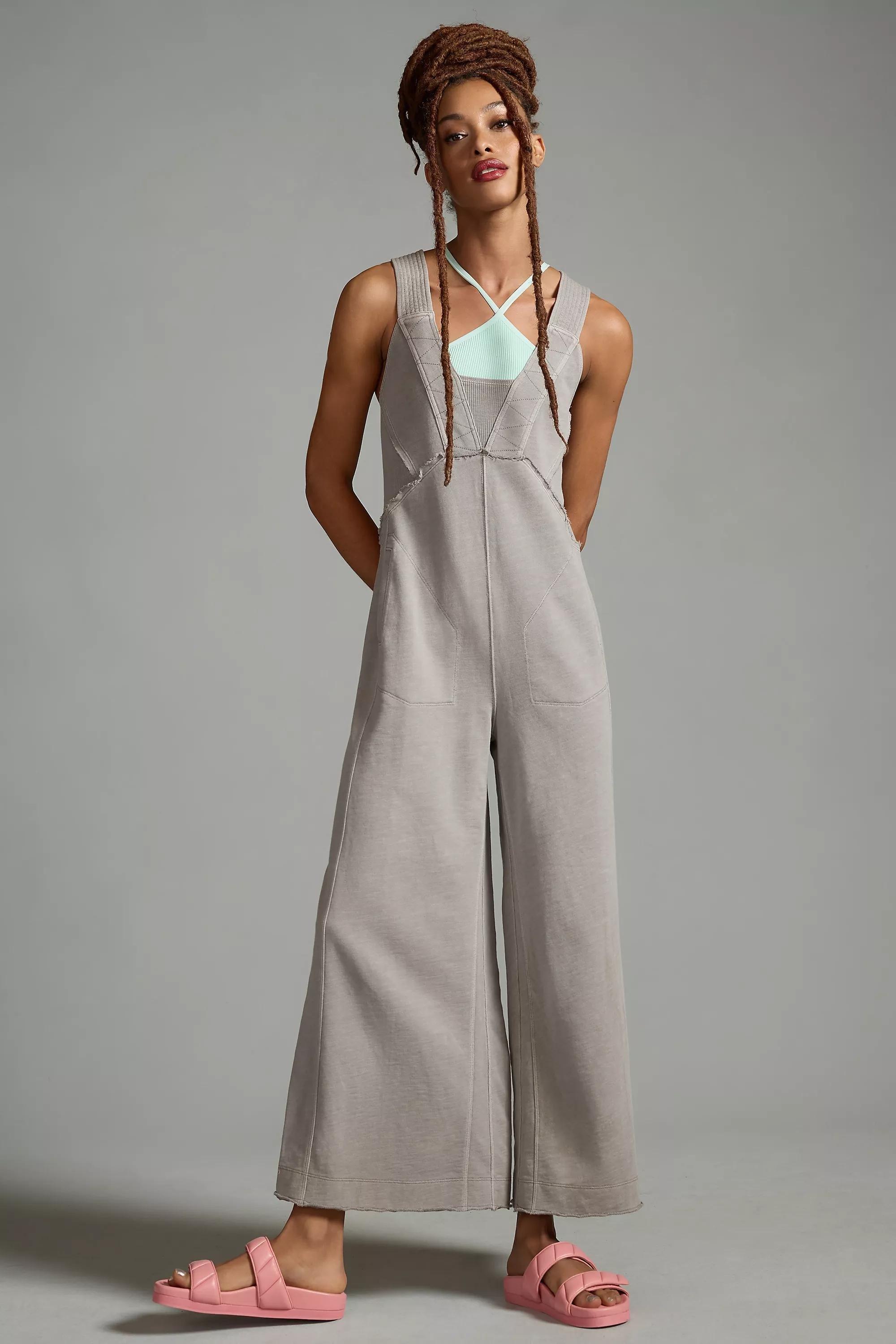 Daily Practice By Anthropologie The Palmra Jumpsuit, Grey, , large image number 0