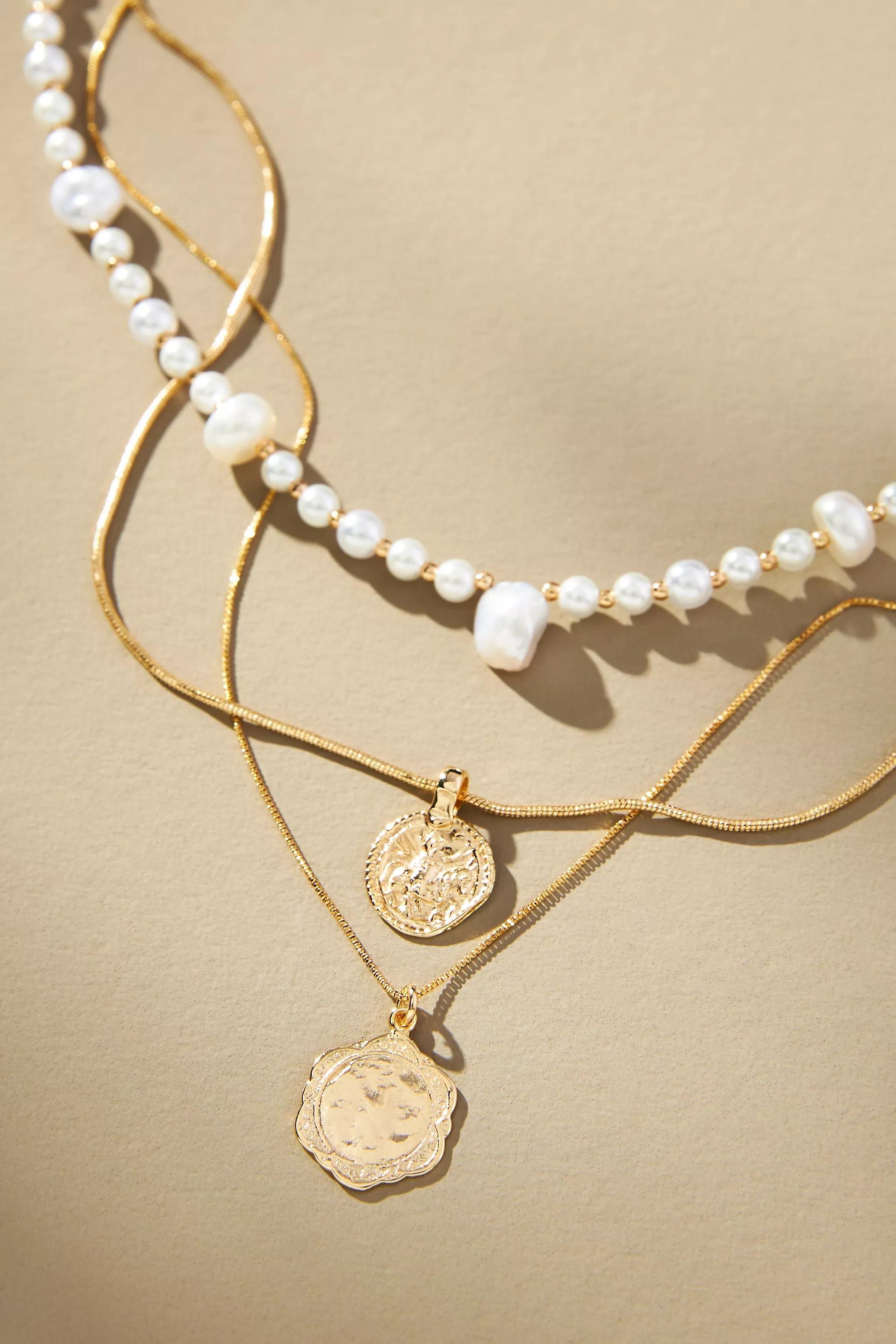 Shades Of Sea Triple-Layer Necklace, White, A501_0010, large image number 3