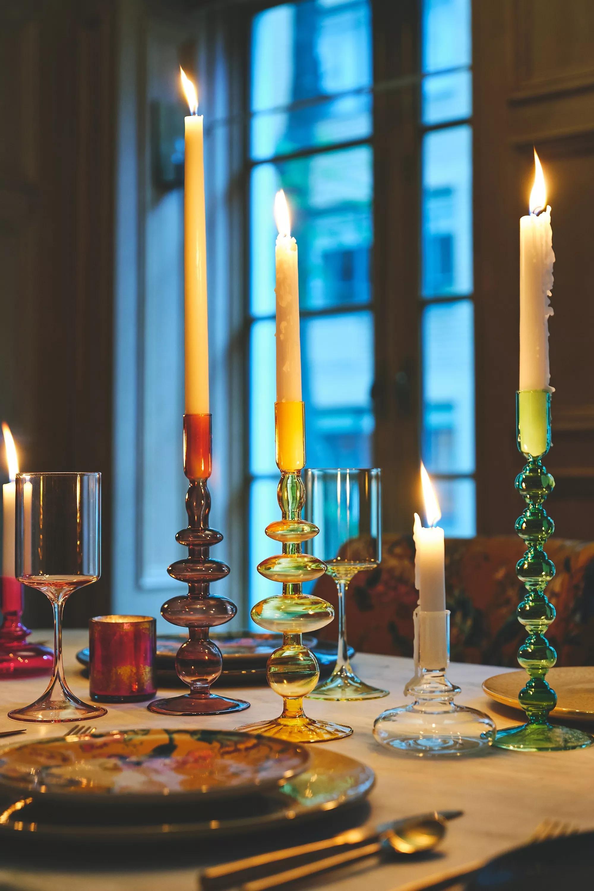 Glass Candleholder Chase, Green, , large image number 4