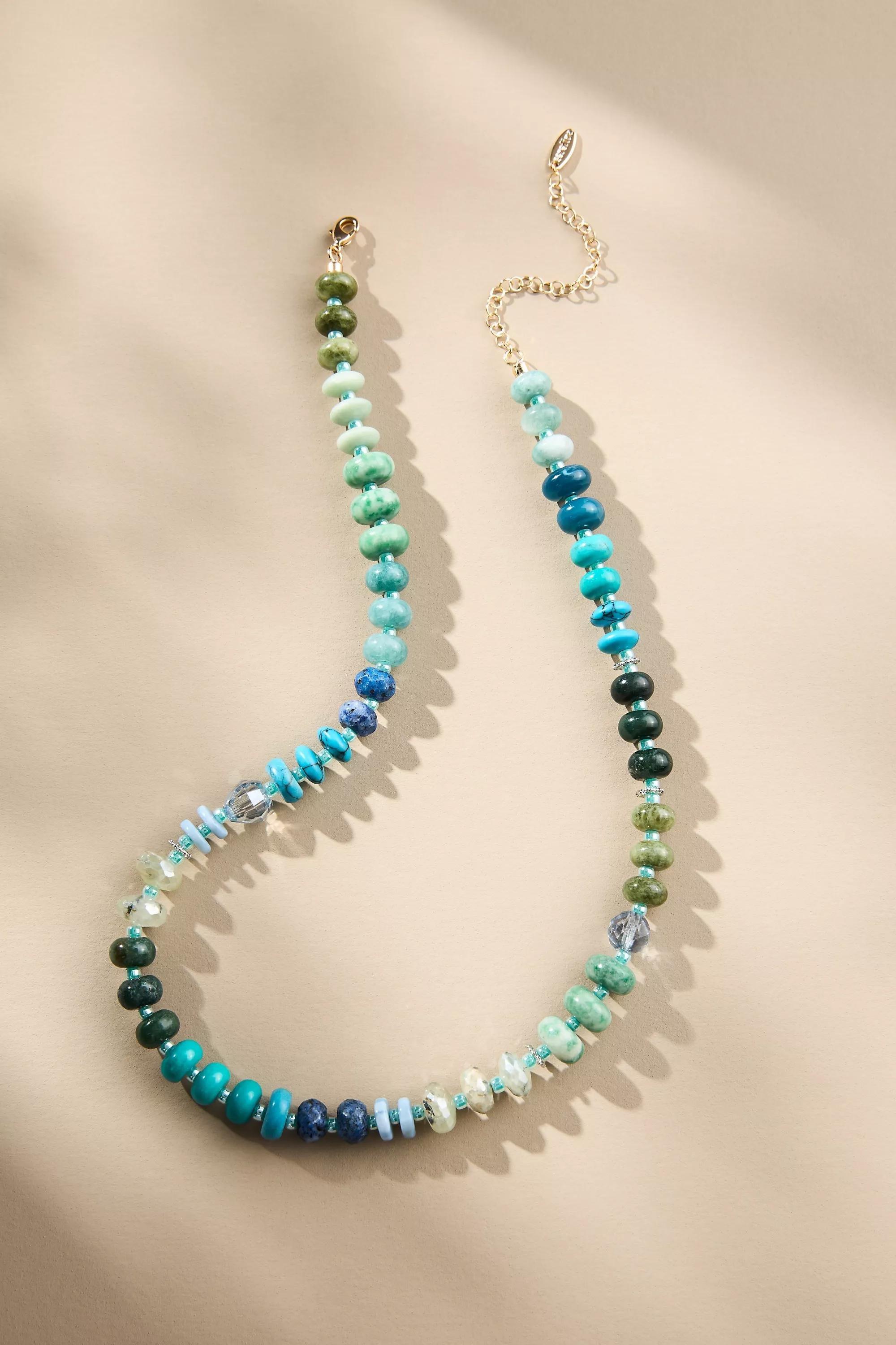 Anthropologie Chunky Necklace, Navy, A501_0041, large image number 0
