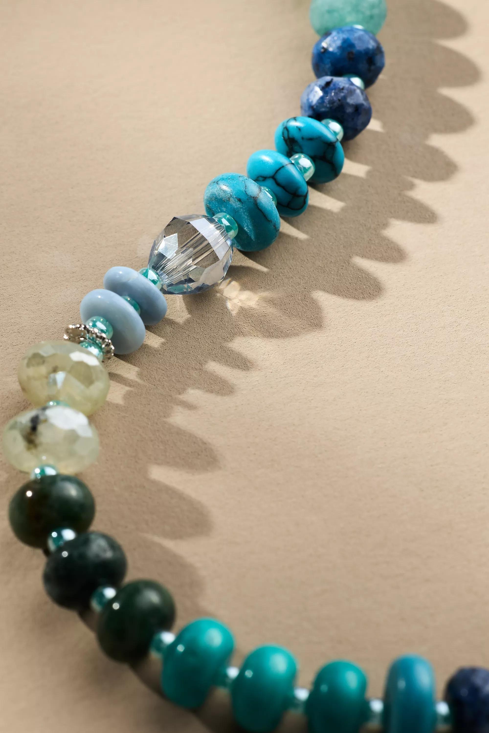 Anthropologie Chunky Necklace, Navy, A501_0041, large image number 1