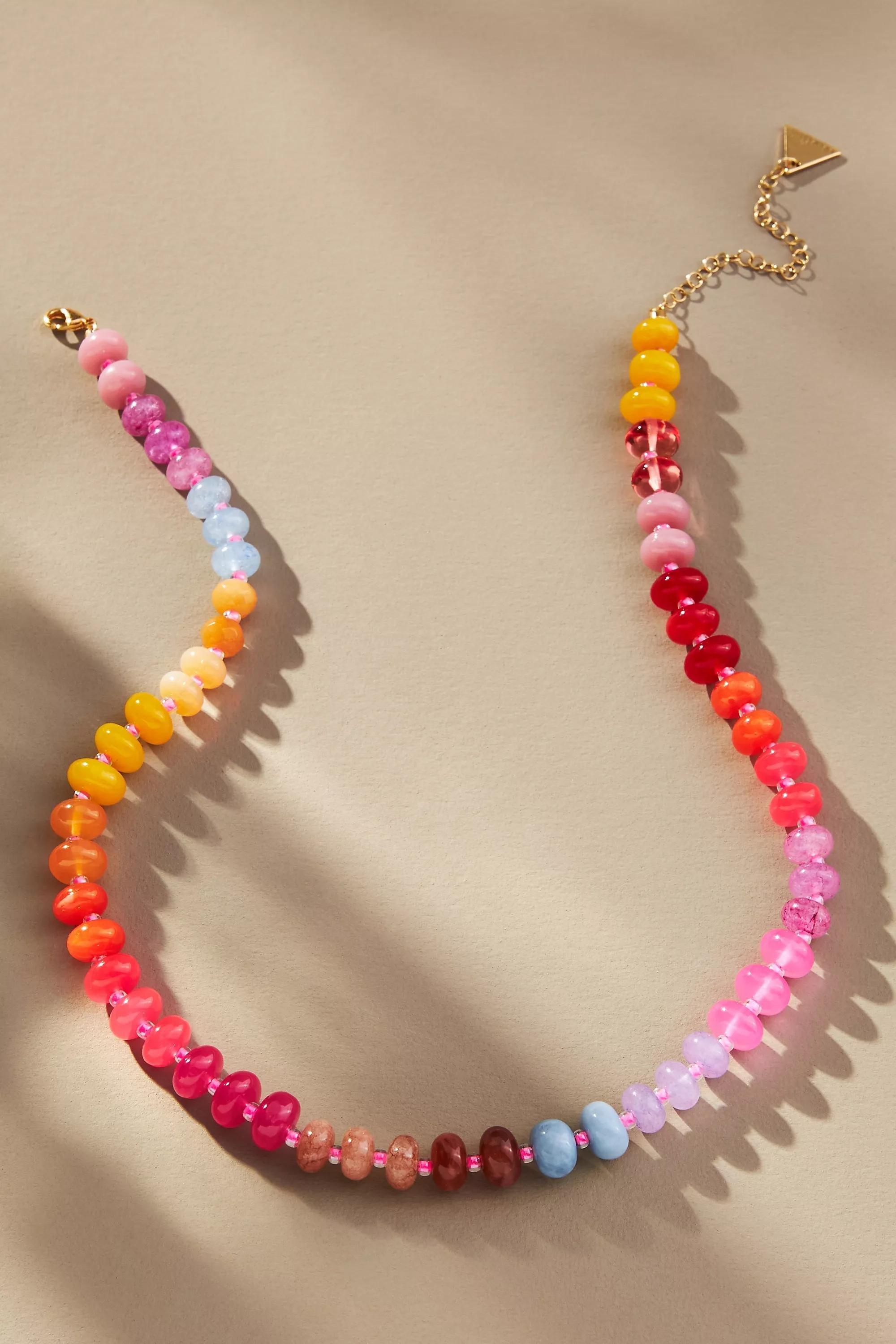 Rainbow Stone Necklace, A501_0262, large image number 0
