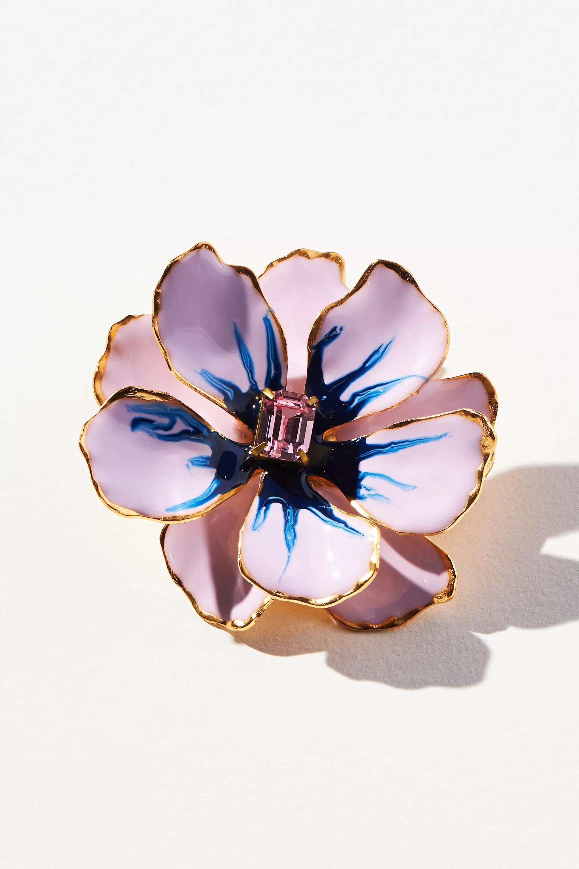 Reef Hand Painted Earrings, Purple, A501_0053, large image number 2