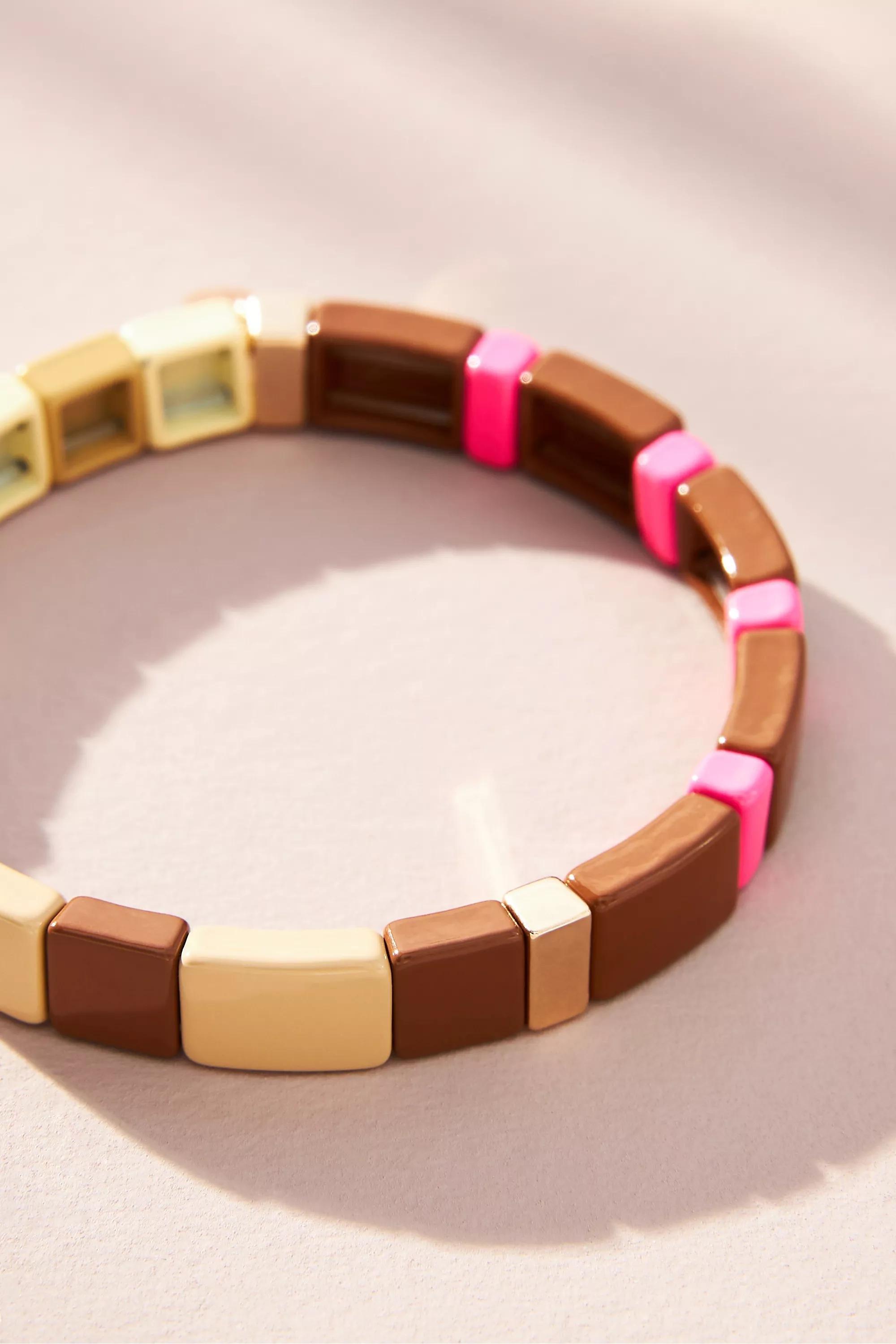 Colourful Chicklet Bracelet, Multicolour, , large image number 1