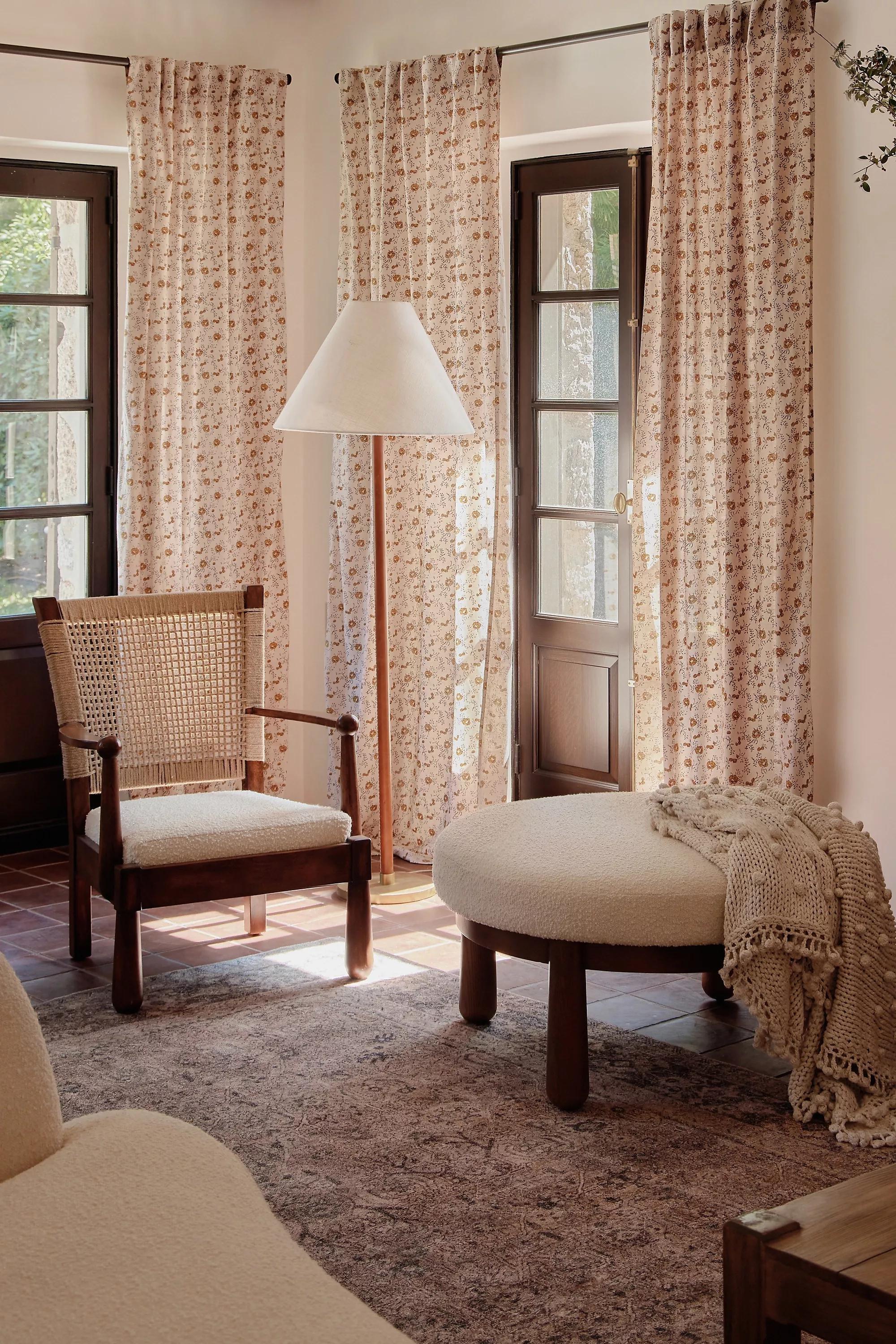 Amber Lewis For Anthropologie Ottoman, Ivory, , large image number 1