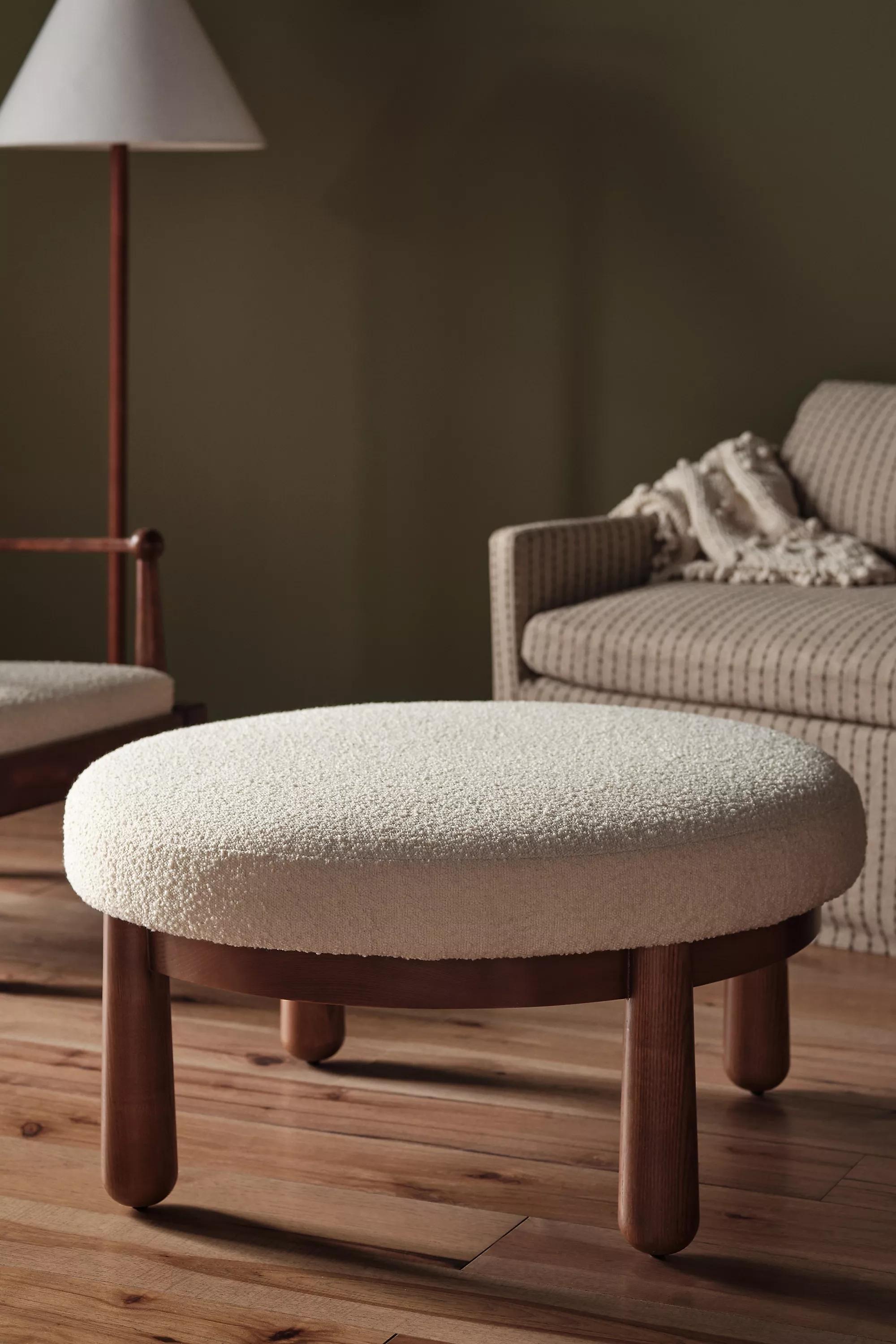 Amber Lewis For Anthropologie Ottoman, Ivory, , large image number 4