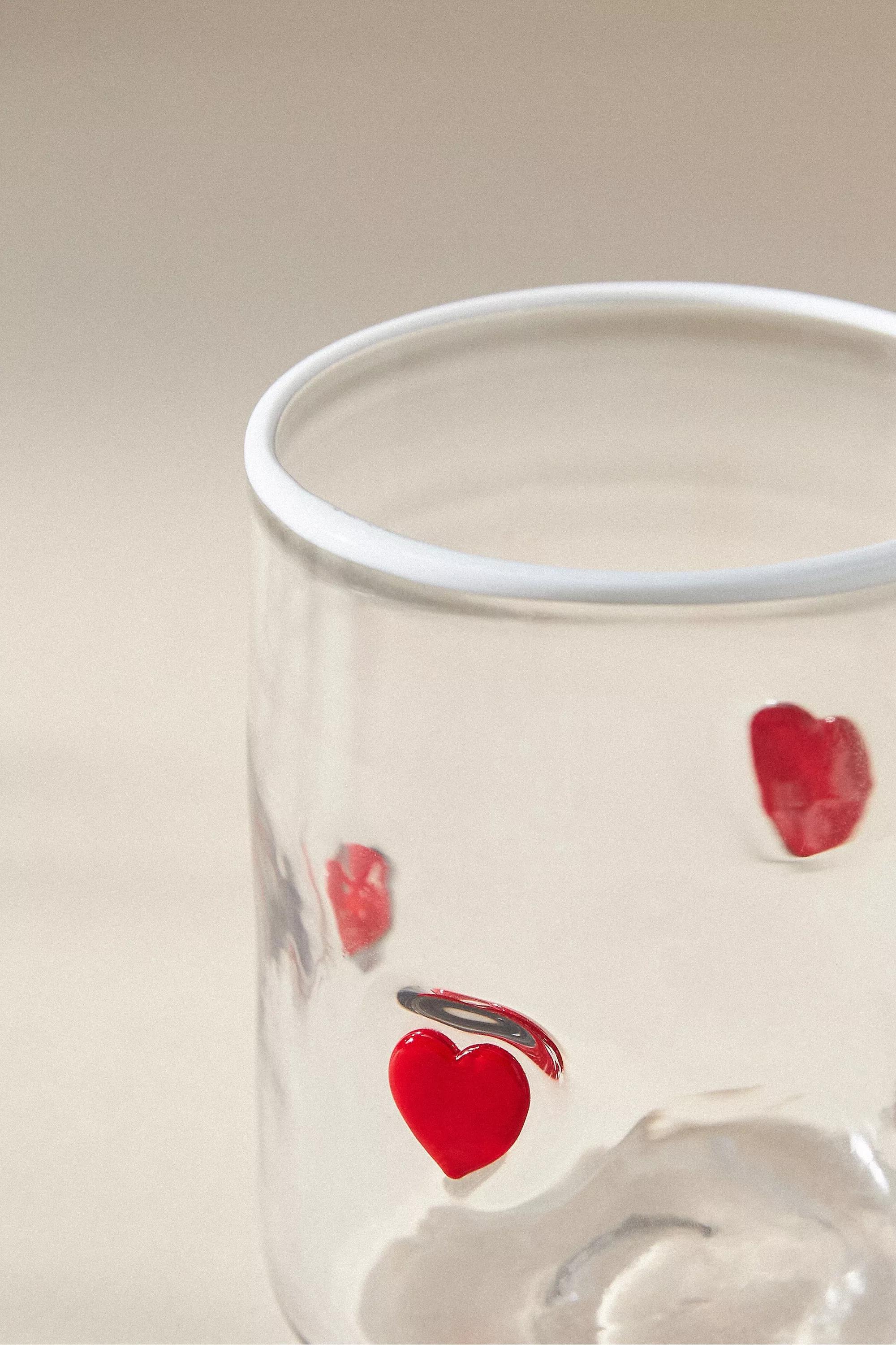 Valentina Heart Juice Tumbler Icon Glass, Red, A501_0060, large image number 2