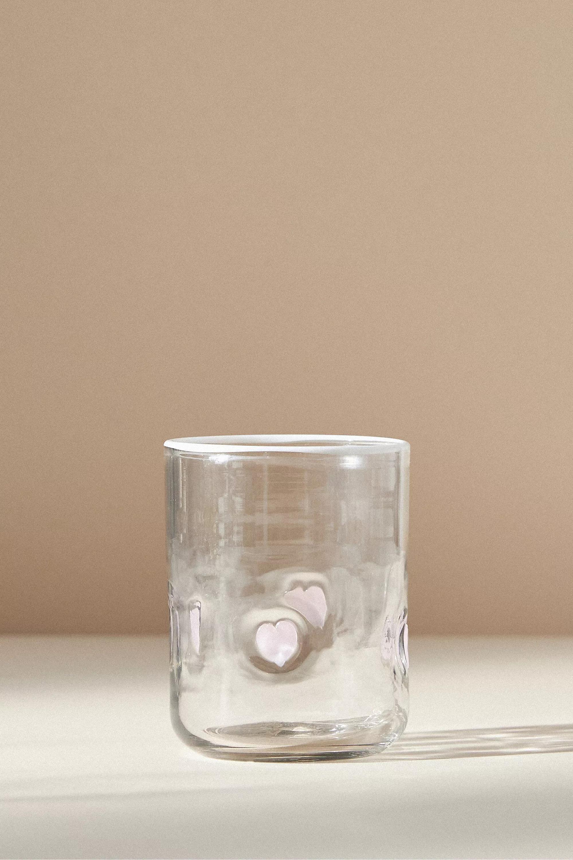 Valentina Heart Juice Tumbler Glass, Pink, A501_0066, large image number 1