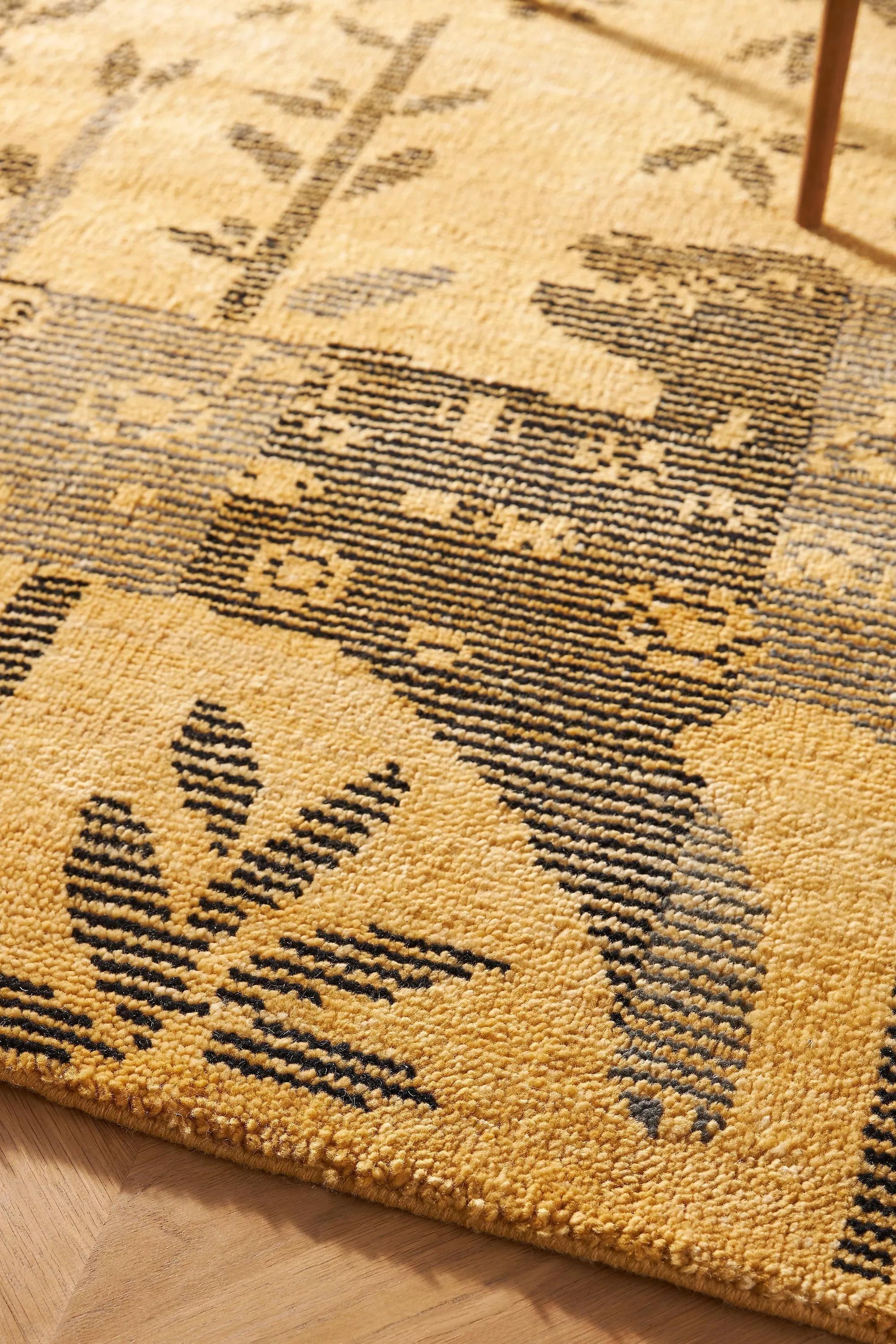 Hand-Knotted Ostia Rug, Yellow, , large image number 4
