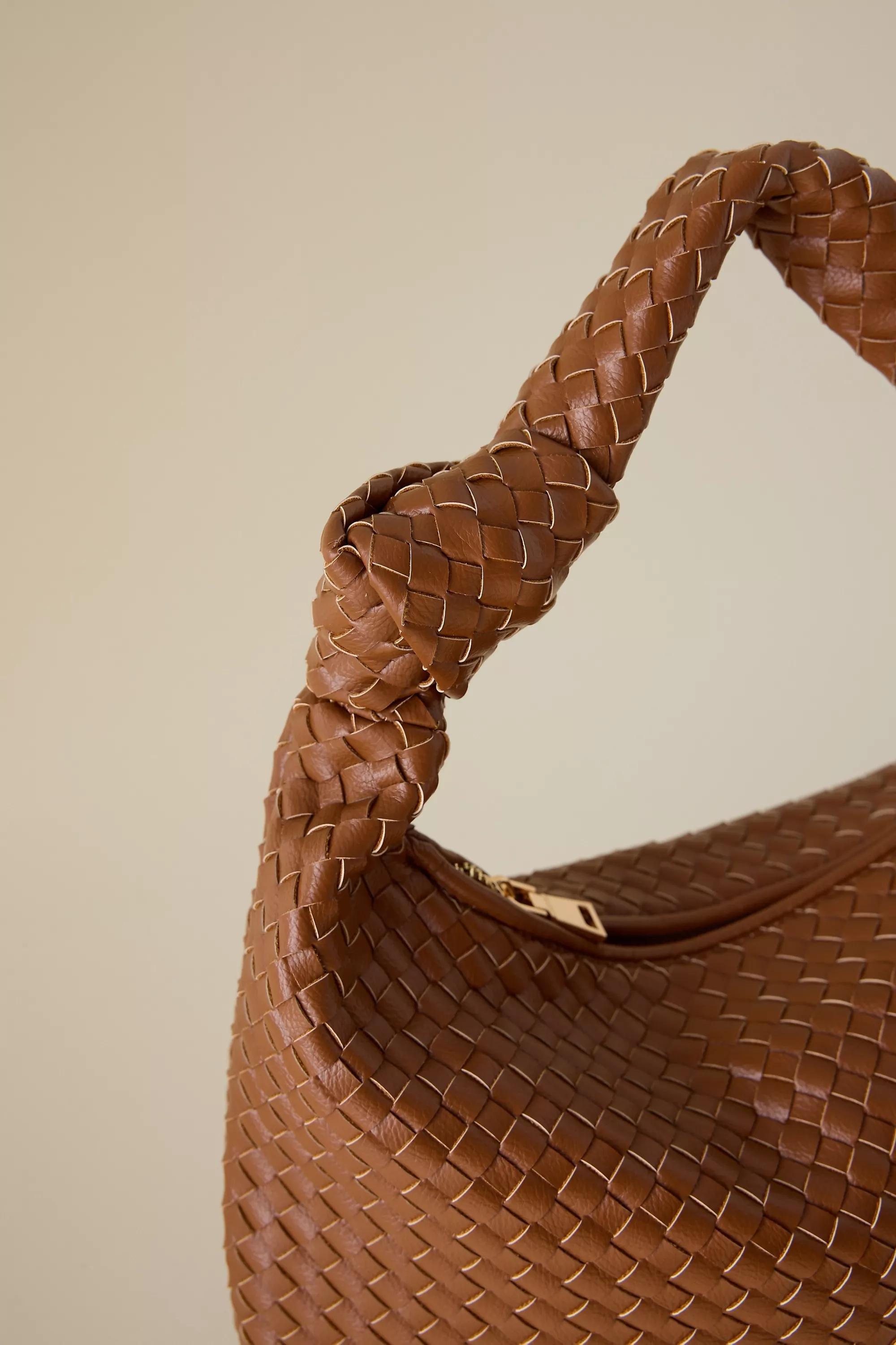 Melie Bianco Brigitte Large Faux Leather Shoulder Bag, Brown, A501_0221, large image number 1