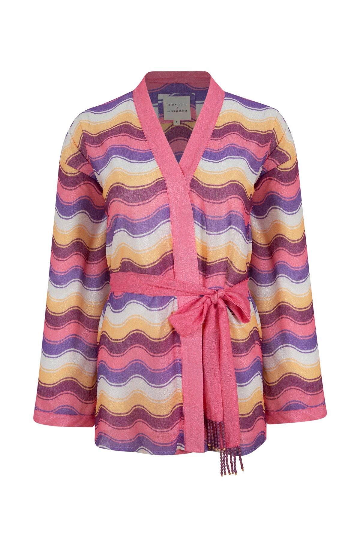 Striped Cardigan, Pink, , large image number 0