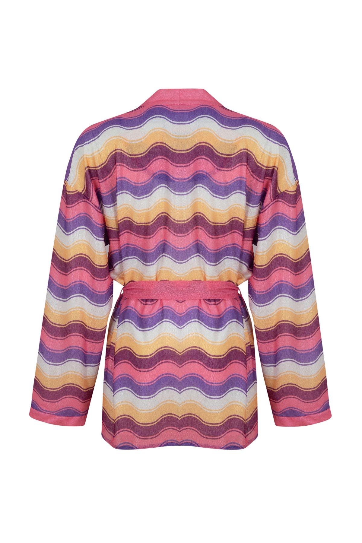 Striped Cardigan, Pink, , large image number 3