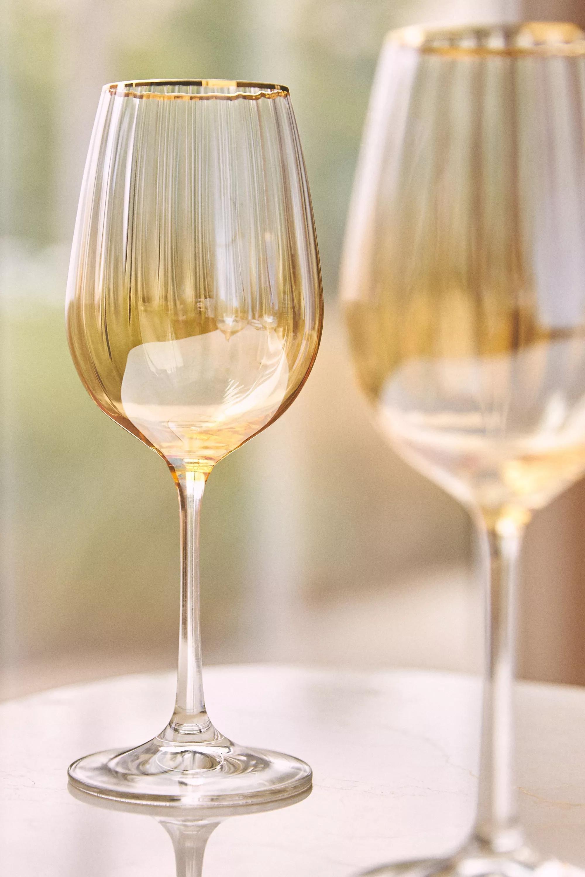 Waterfall Wine Glass, Honey, A501_0025, large image number 0