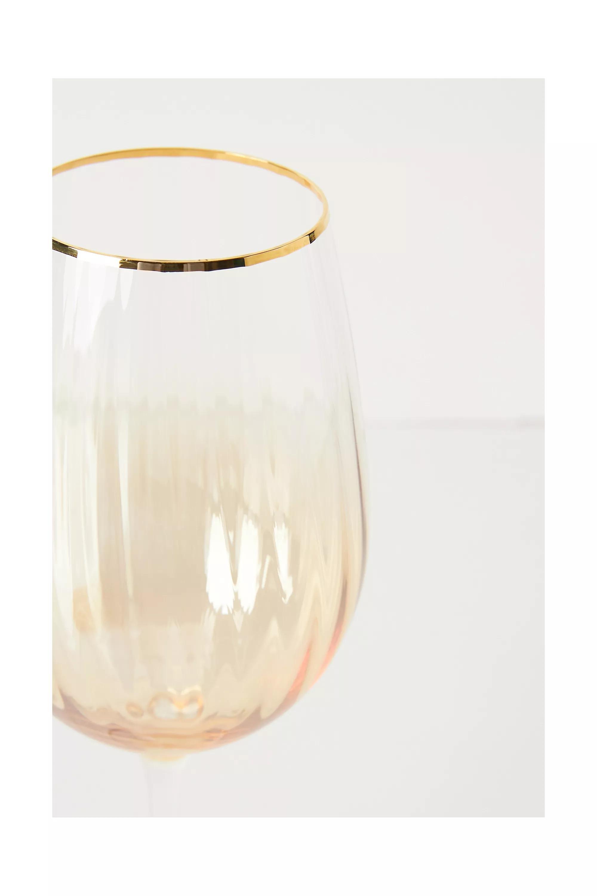Waterfall Wine Glass, Honey, A501_0025, large image number 1