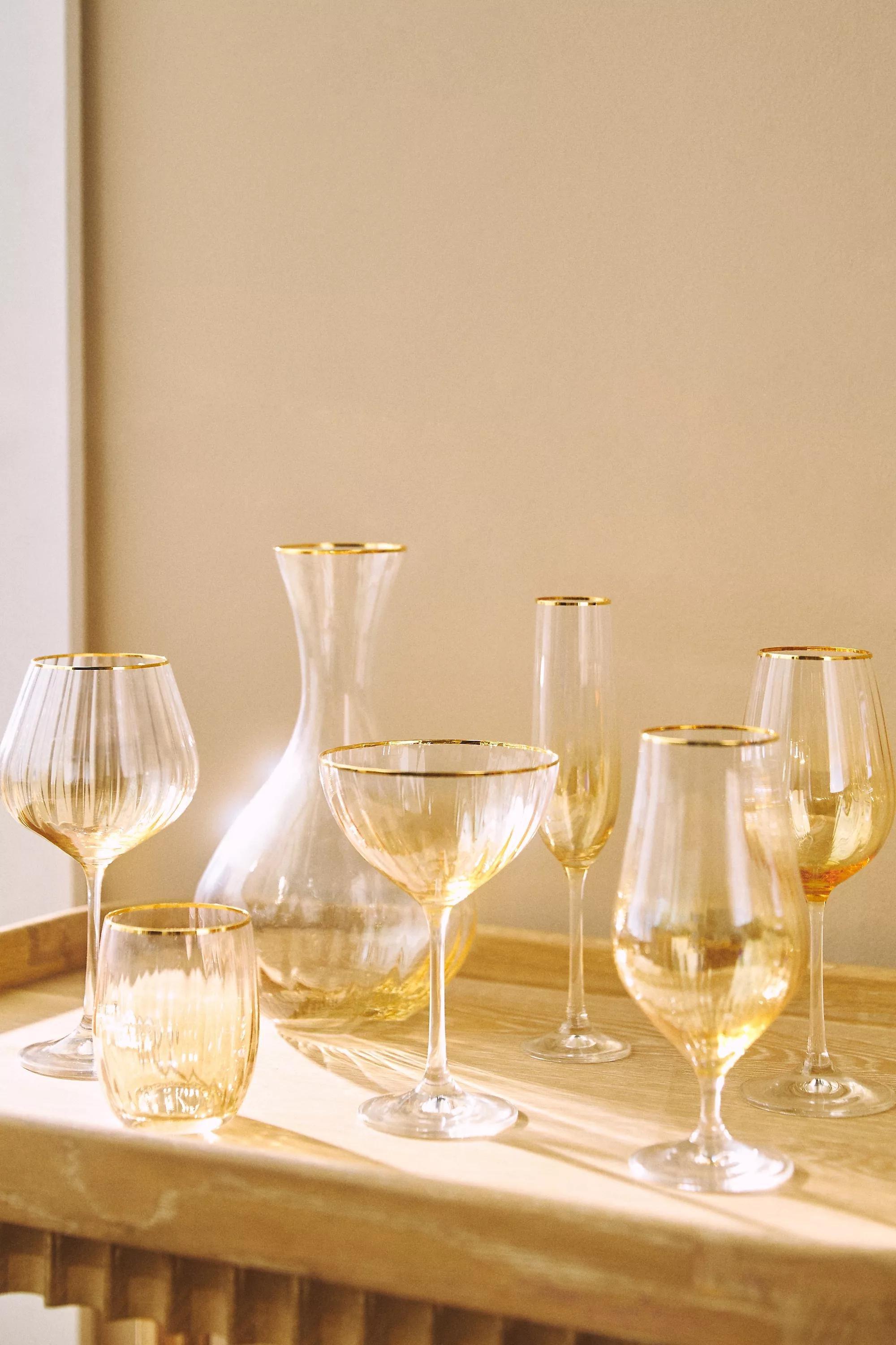 Waterfall Wine Glass, Honey, A501_0025, large image number 3
