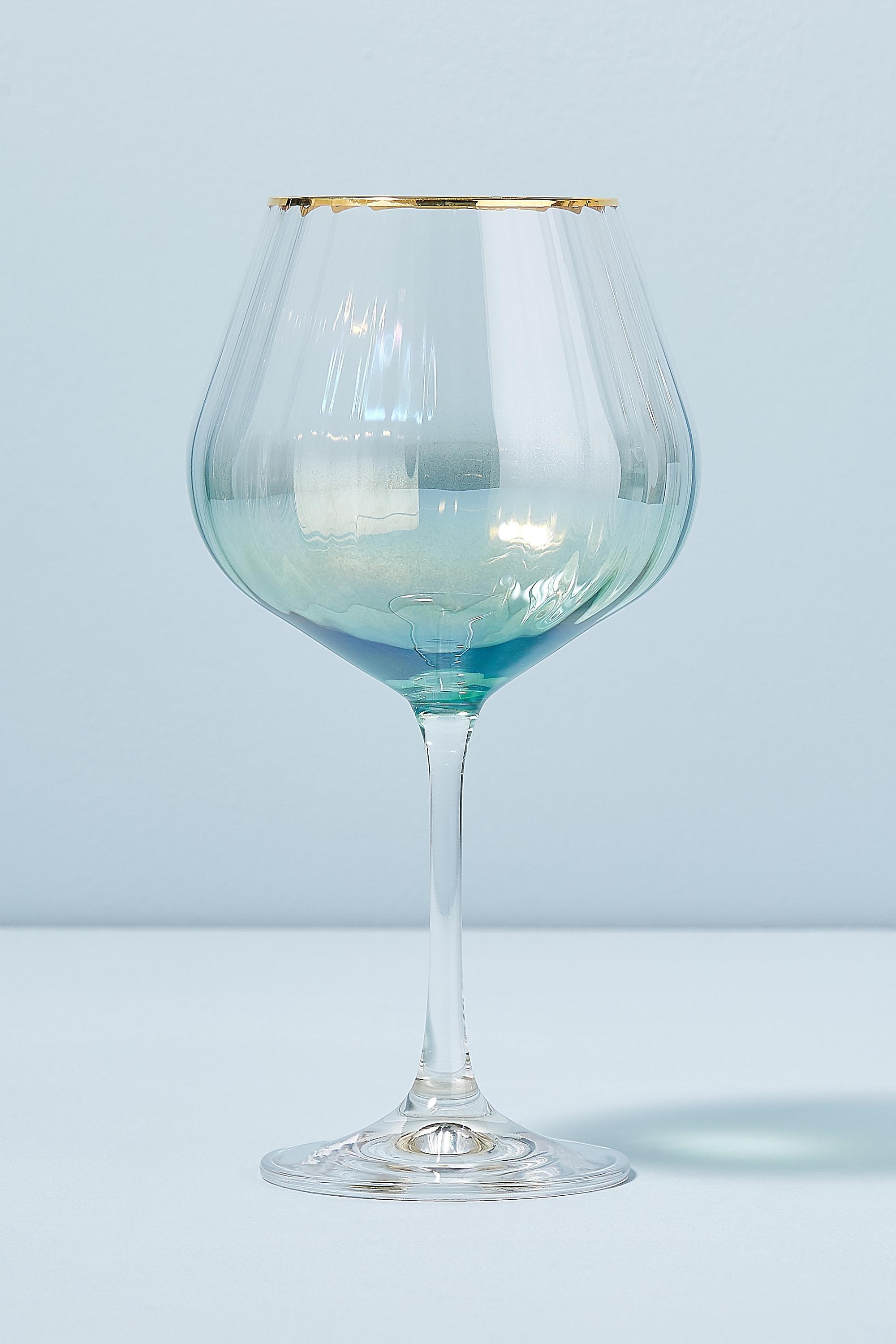 Waterfall Gin Glass, Blue, A501_0102, medium
