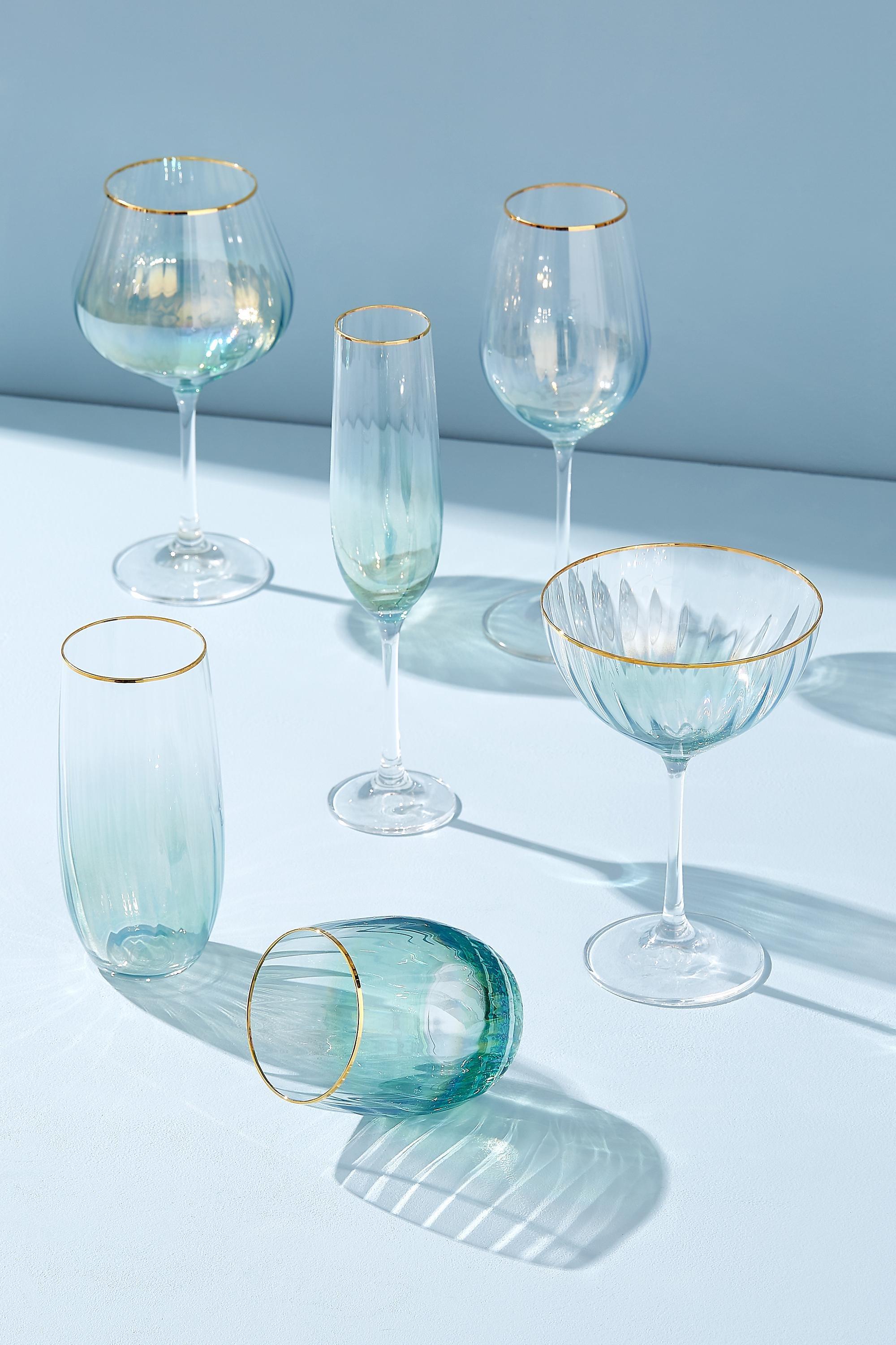Waterfall Gin Glass, Blue, , large image number 1
