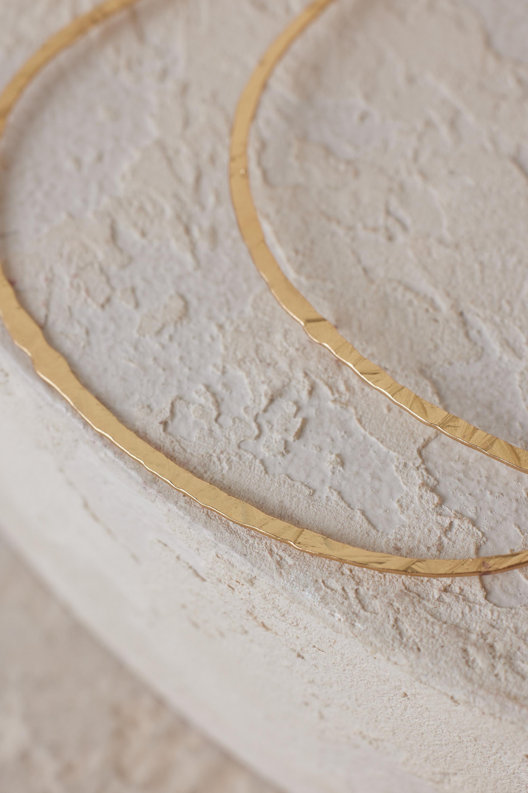 Decorative Carola Hoop Earrings, Gold, A501_0070, large image number 1