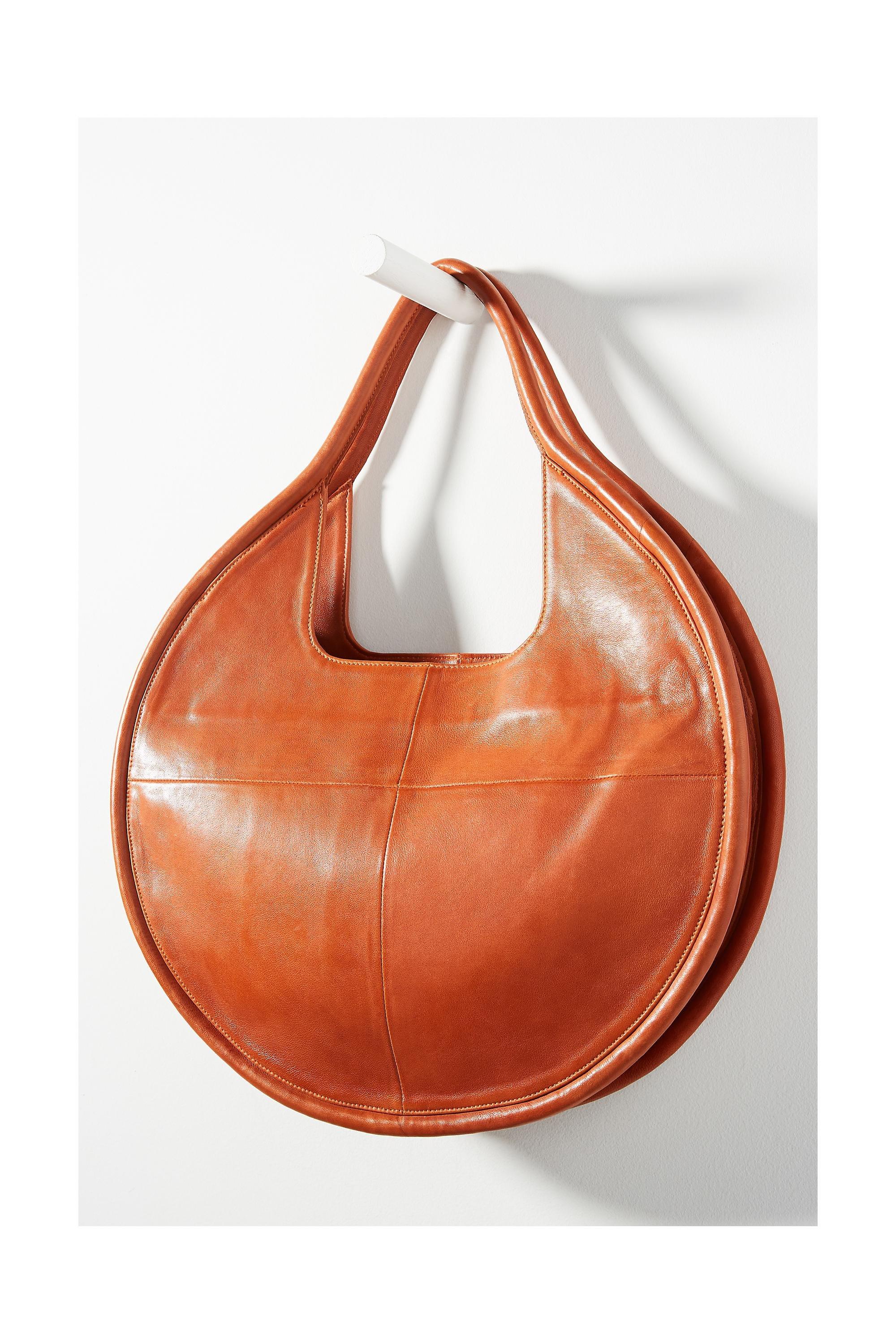 Structured Circle Tote, Brown, , large image number 3