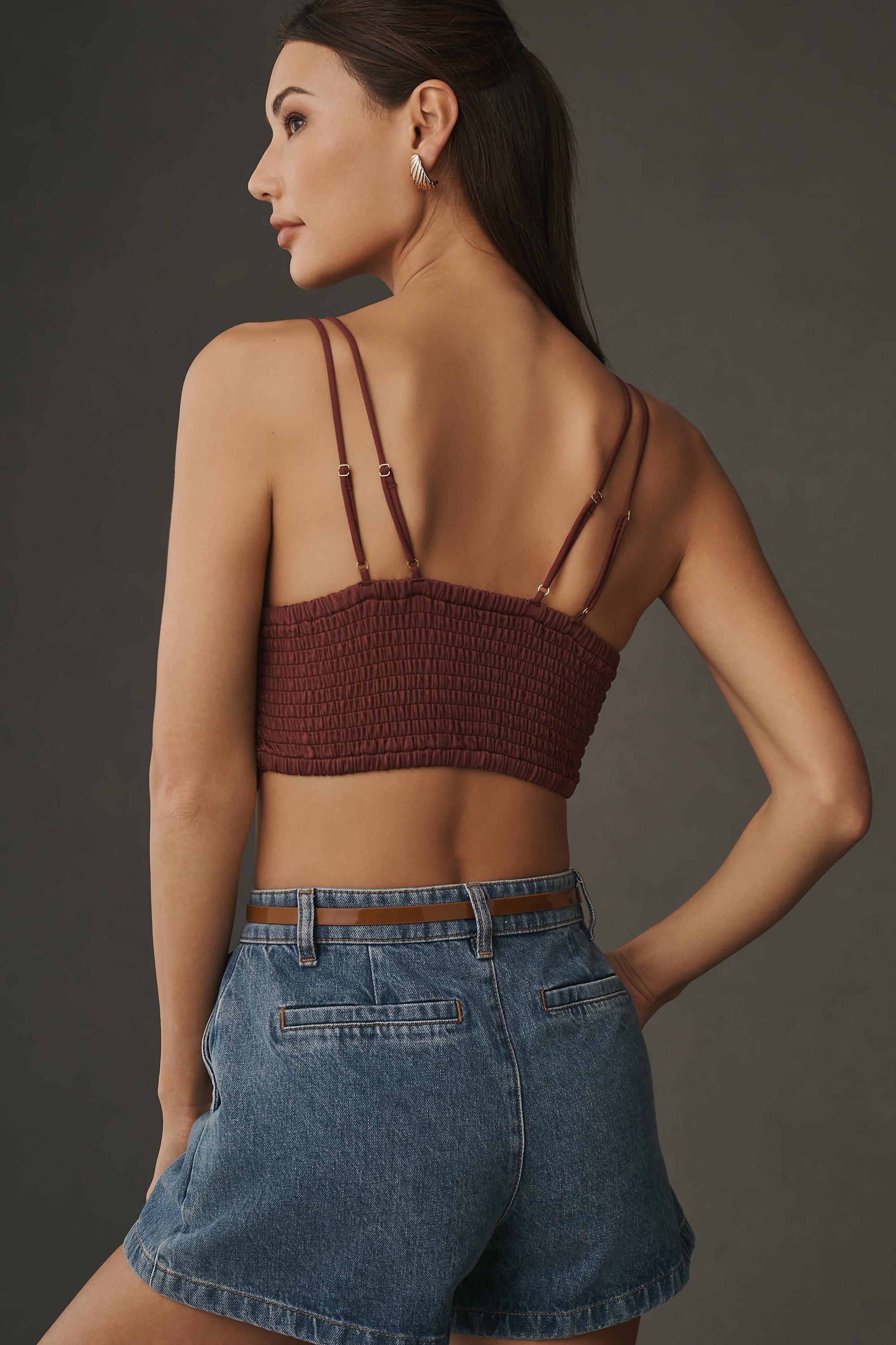 The Viviette Lace Bra Top, Red, Burgundy, medium