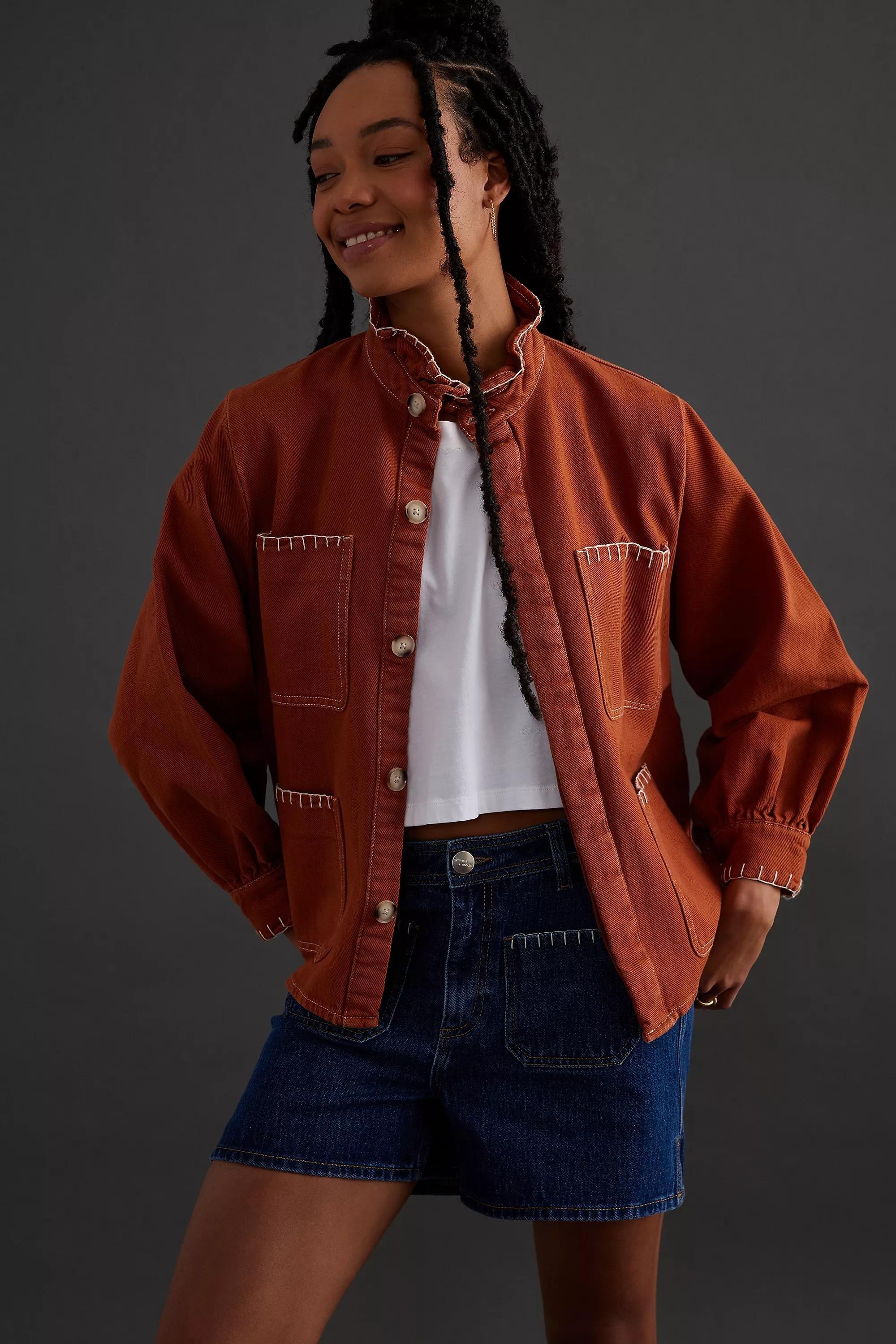 Seventy + Mochi Pablo Denim Jacket, Brown, , large image number 8