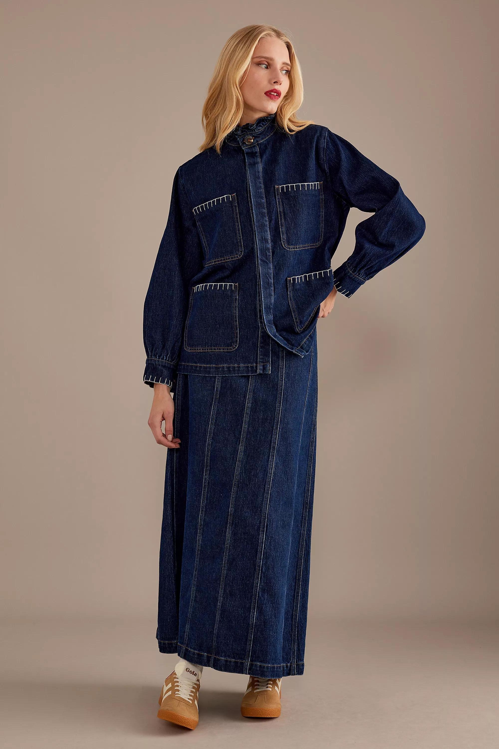 Seventy + Mochi Pablo Denim Jacket, Navy, , large image number 0