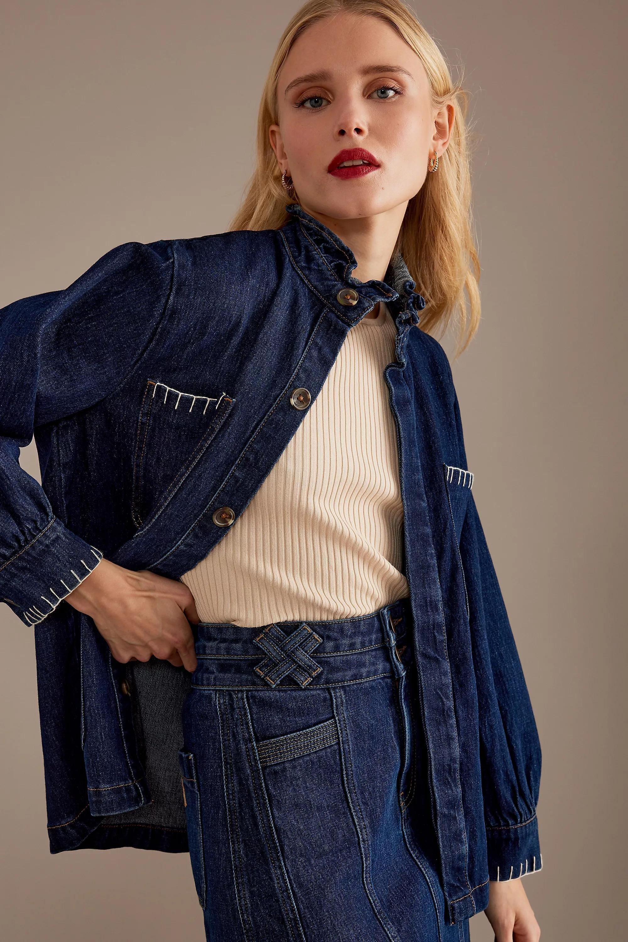 Seventy + Mochi Pablo Denim Jacket, Navy, , large image number 1
