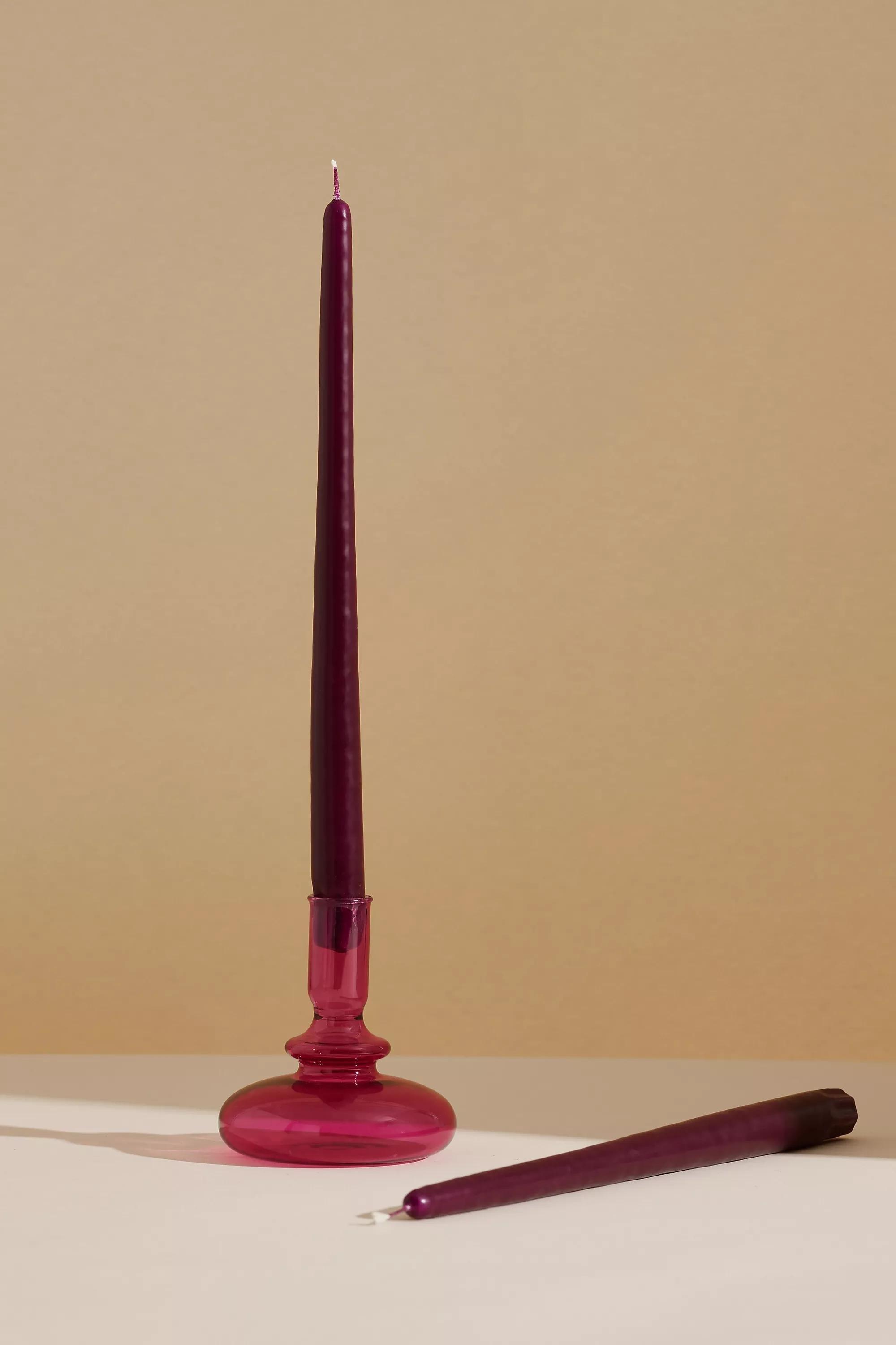 Taper Candles, Set Of 2, Burgundy, A501_0053, large image number 0