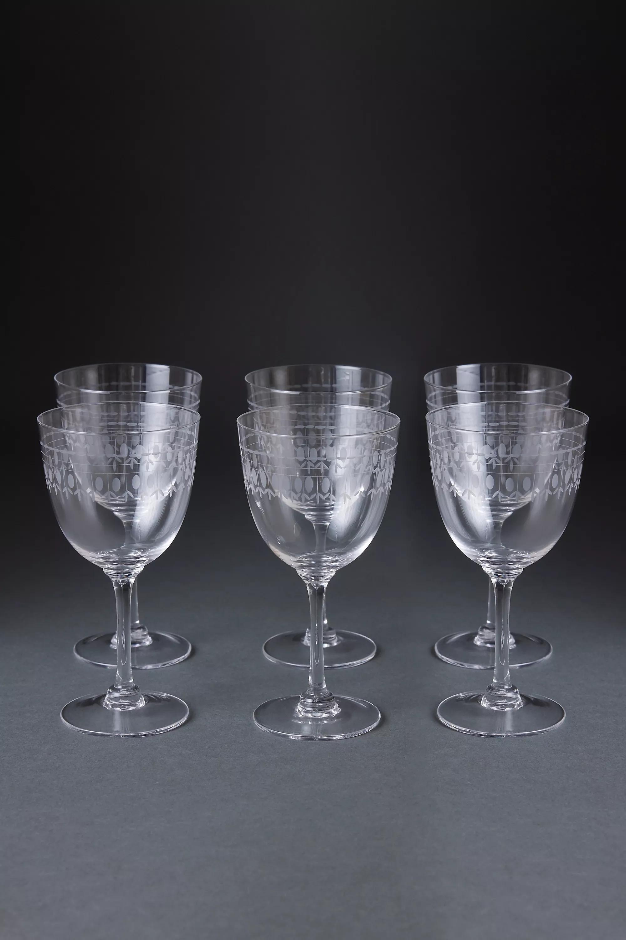 Set Of 6 The Vintage List Wine Glasses, Multicolour, A501_0000, large image number 0