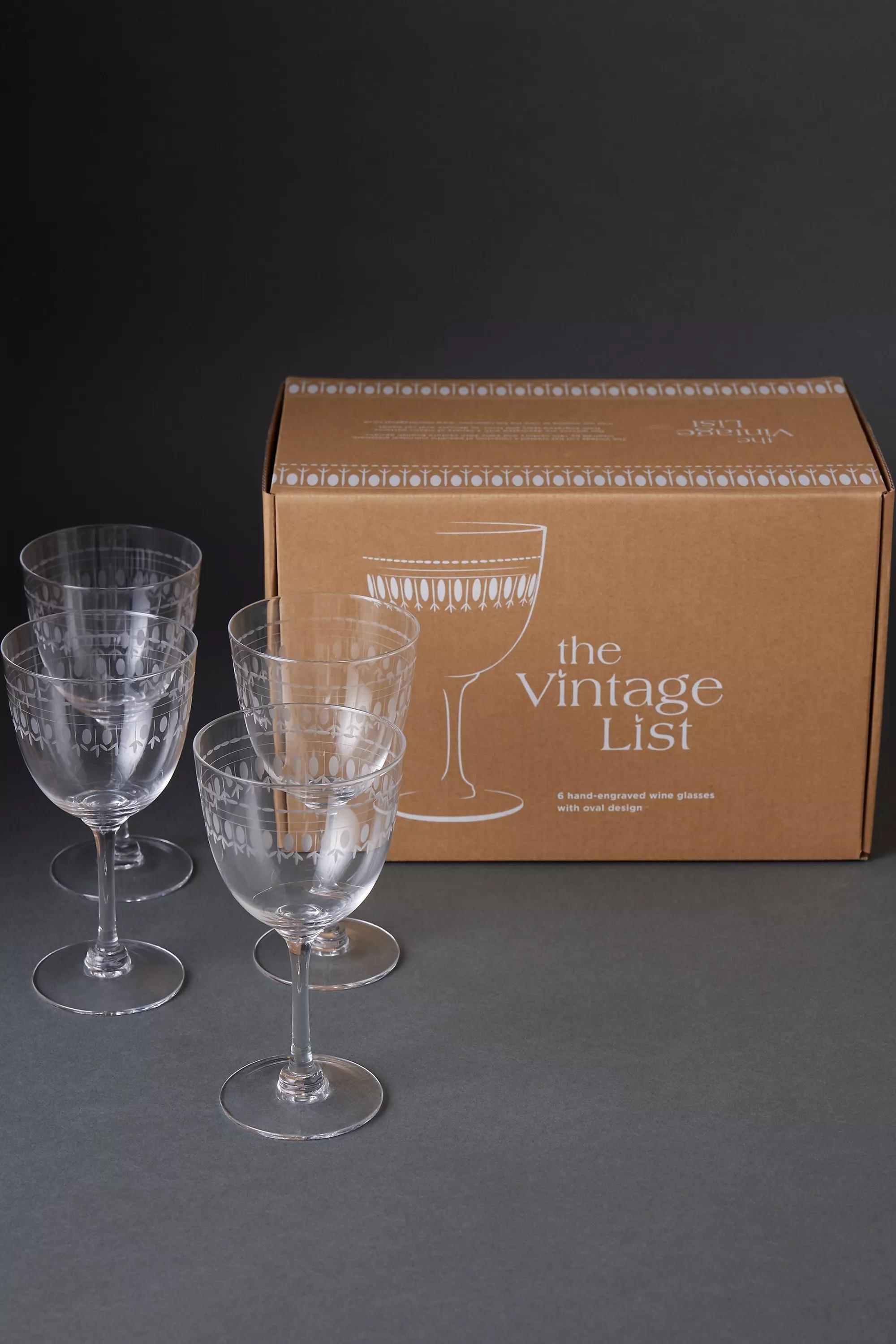 Set Of 6 The Vintage List Wine Glasses, Multicolour, A501_0000, large image number 4