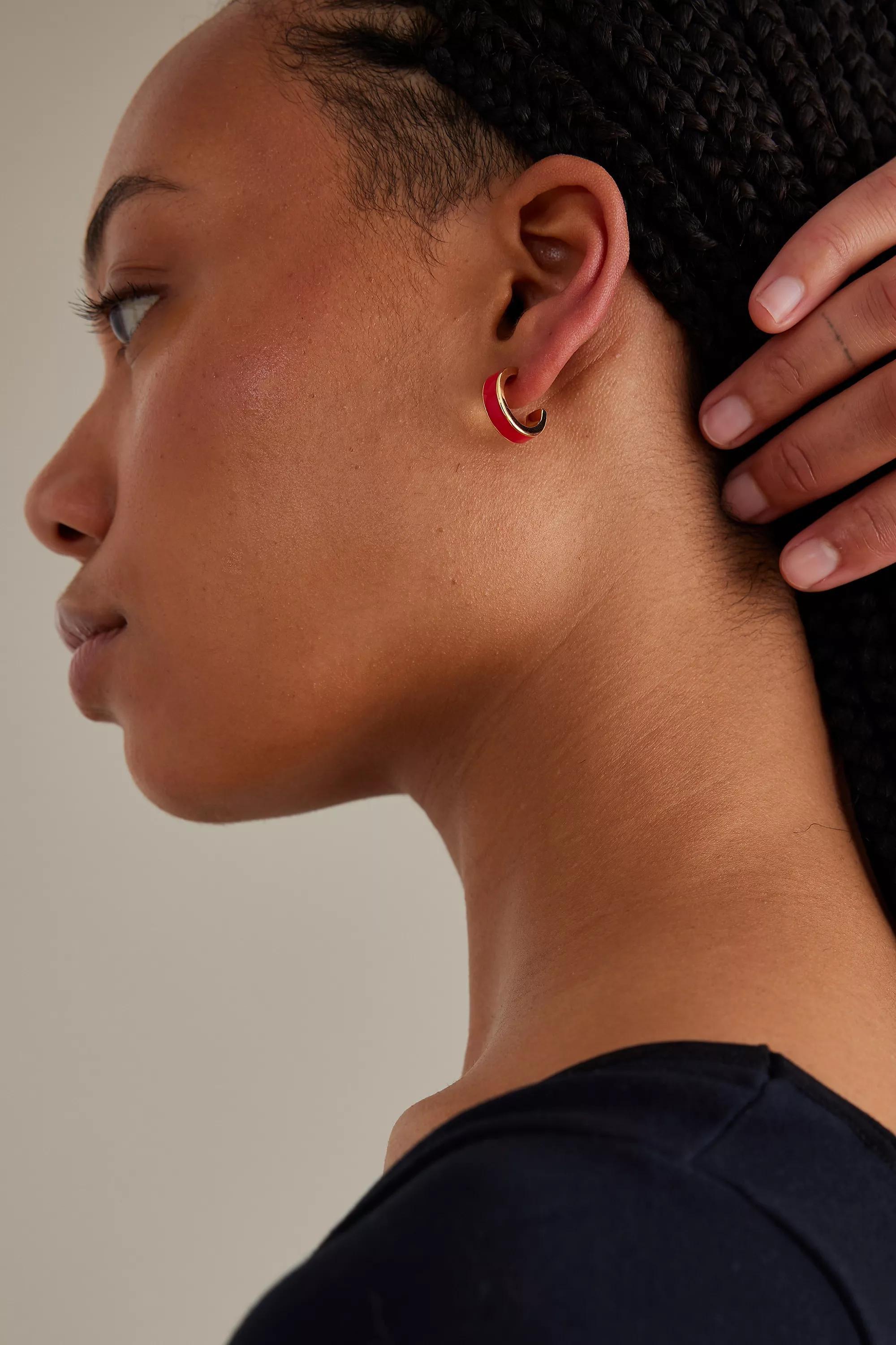 Anthropologie red earrings cheap