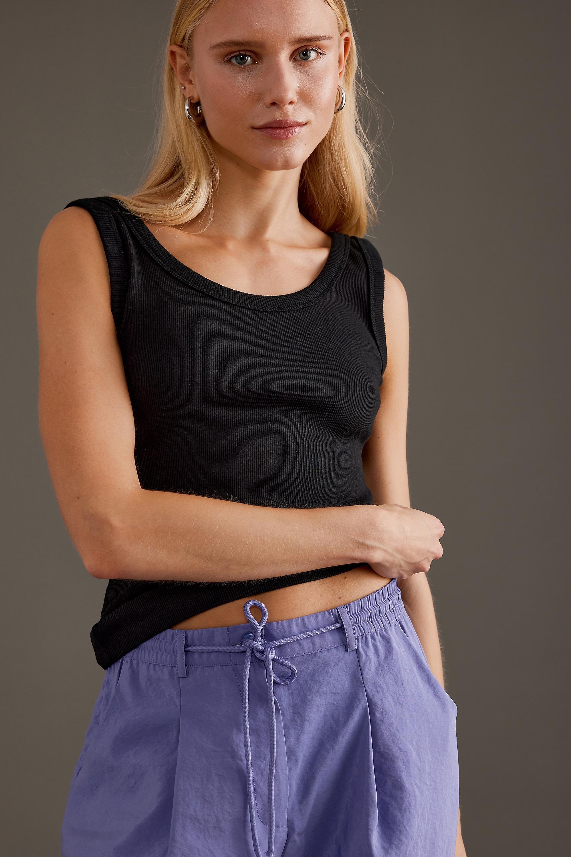 Anthropologie Plain Tank Top, Black, A501_0001, large image number 3