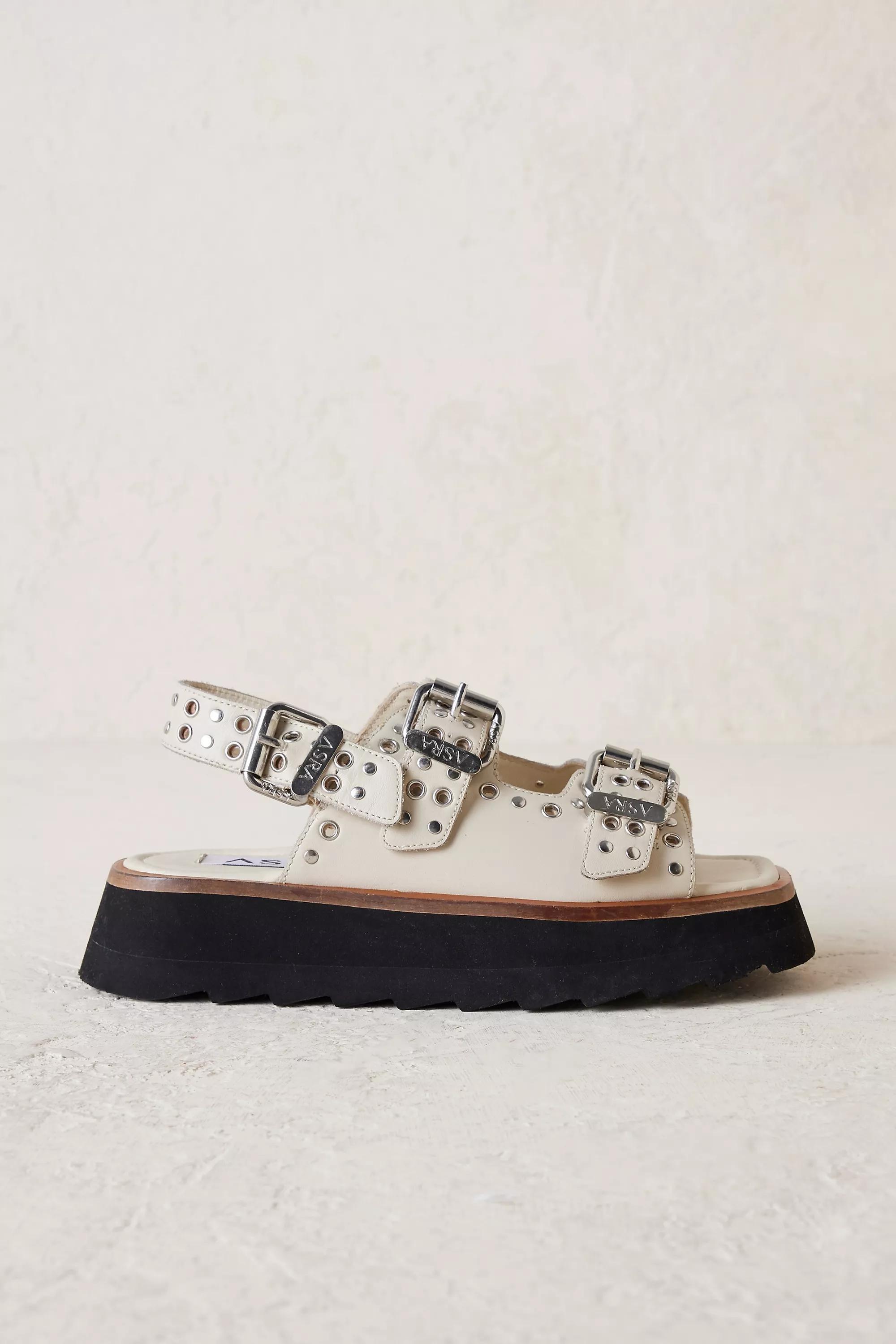 CREME ASRA Sabre Buckle Platform Sandals, , large image number 1
