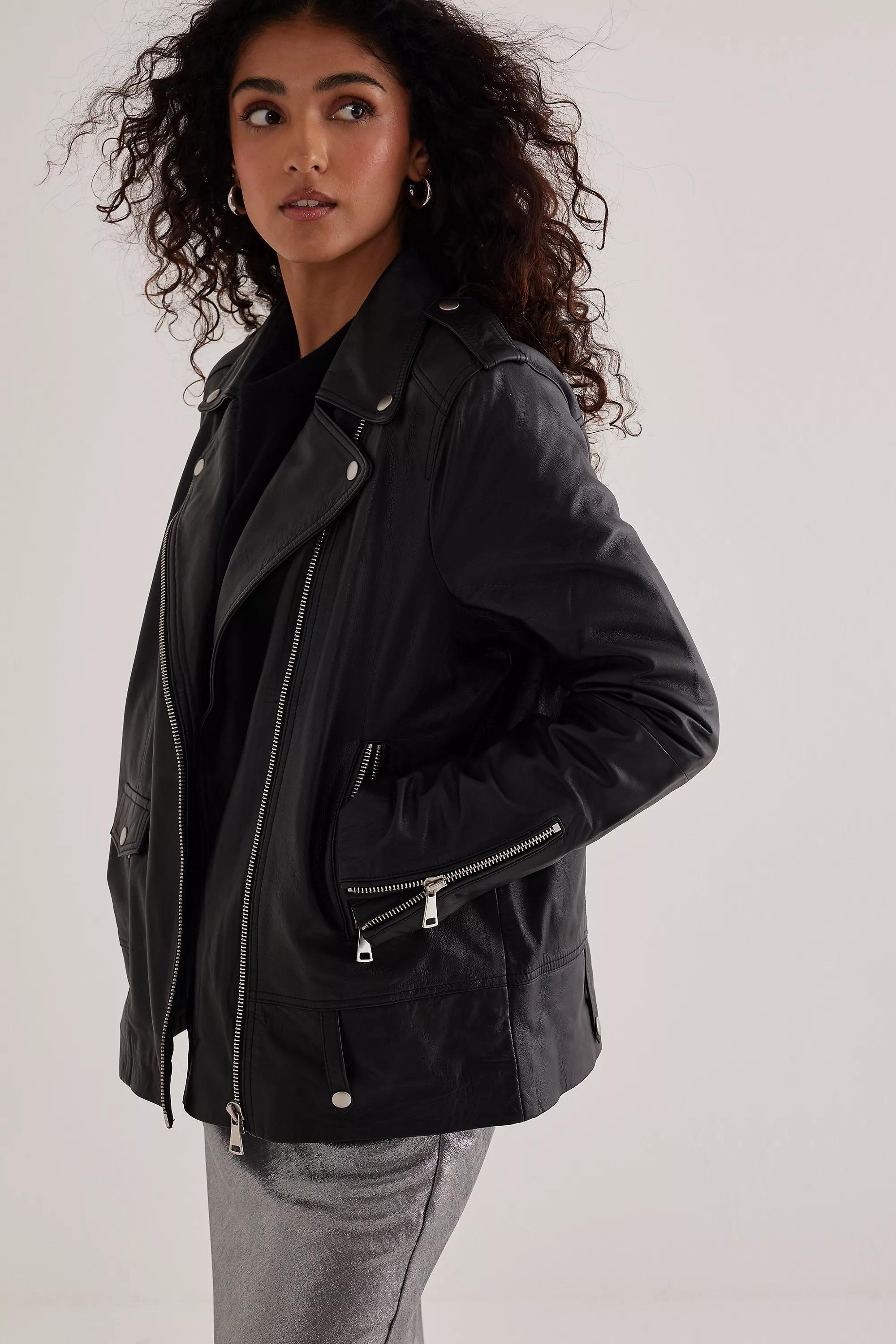 Selected femme biker leather clearance jacket