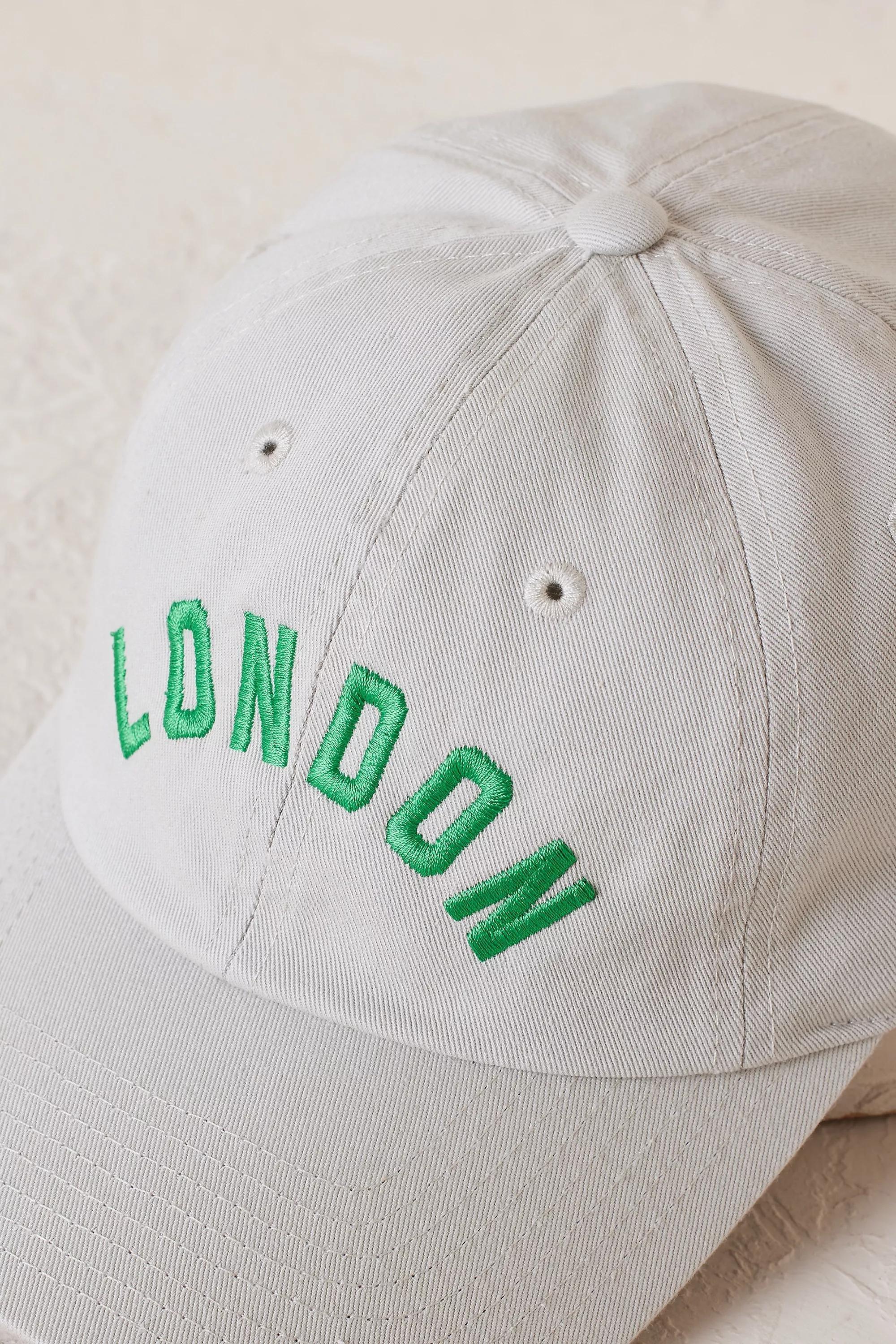 London Embroidered Cap, Beige, A501_0014, large image number 3