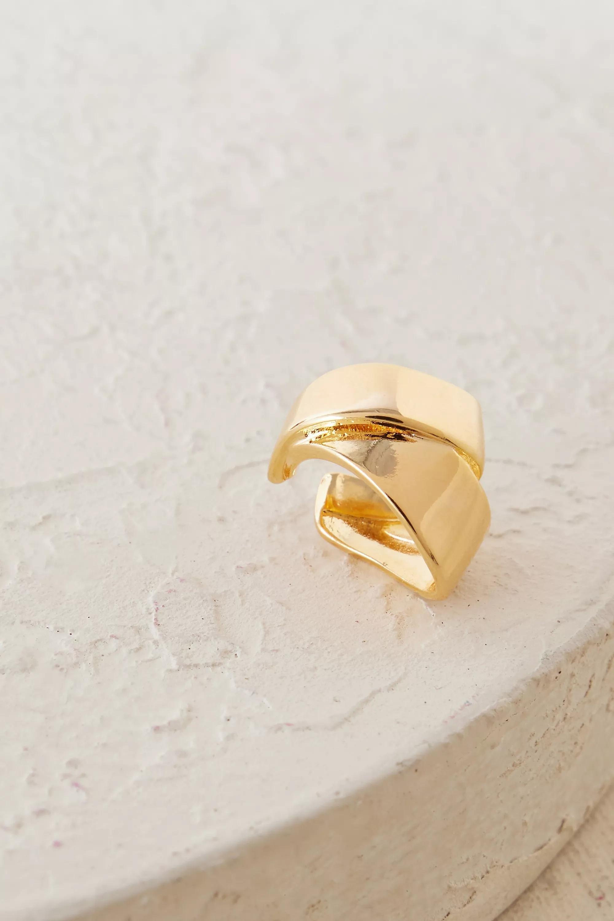 Sculptural Ear Cuff, Gold, , large image number 3