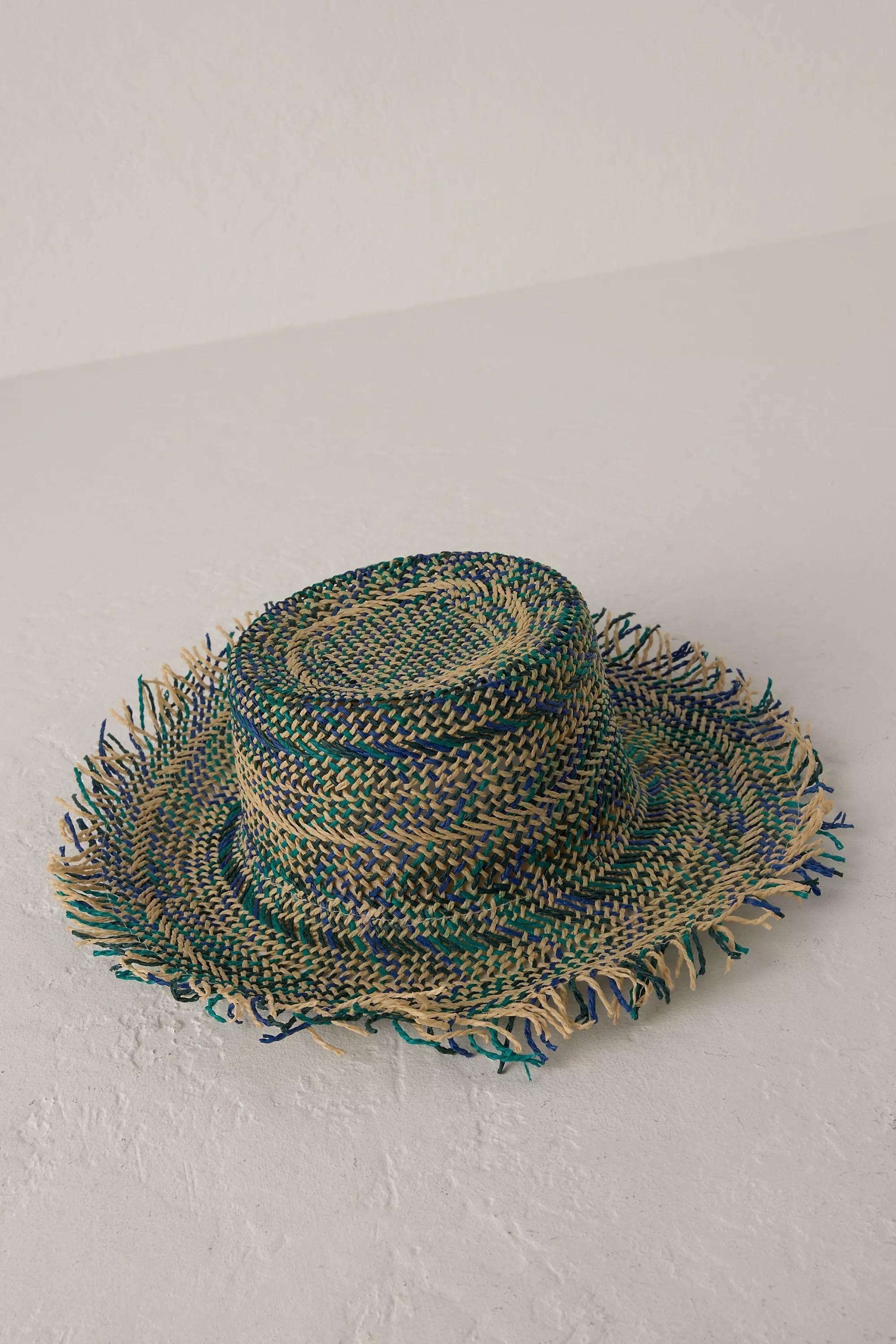 Uk Multi Straw Bucket Hat, BLUE, A501_0040, large image number 0