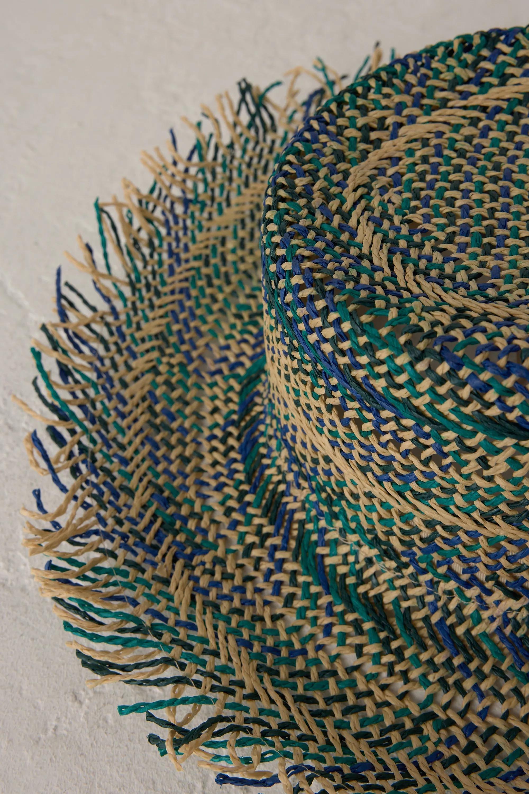 Uk Multi Straw Bucket Hat, BLUE, A501_0040, large image number 1