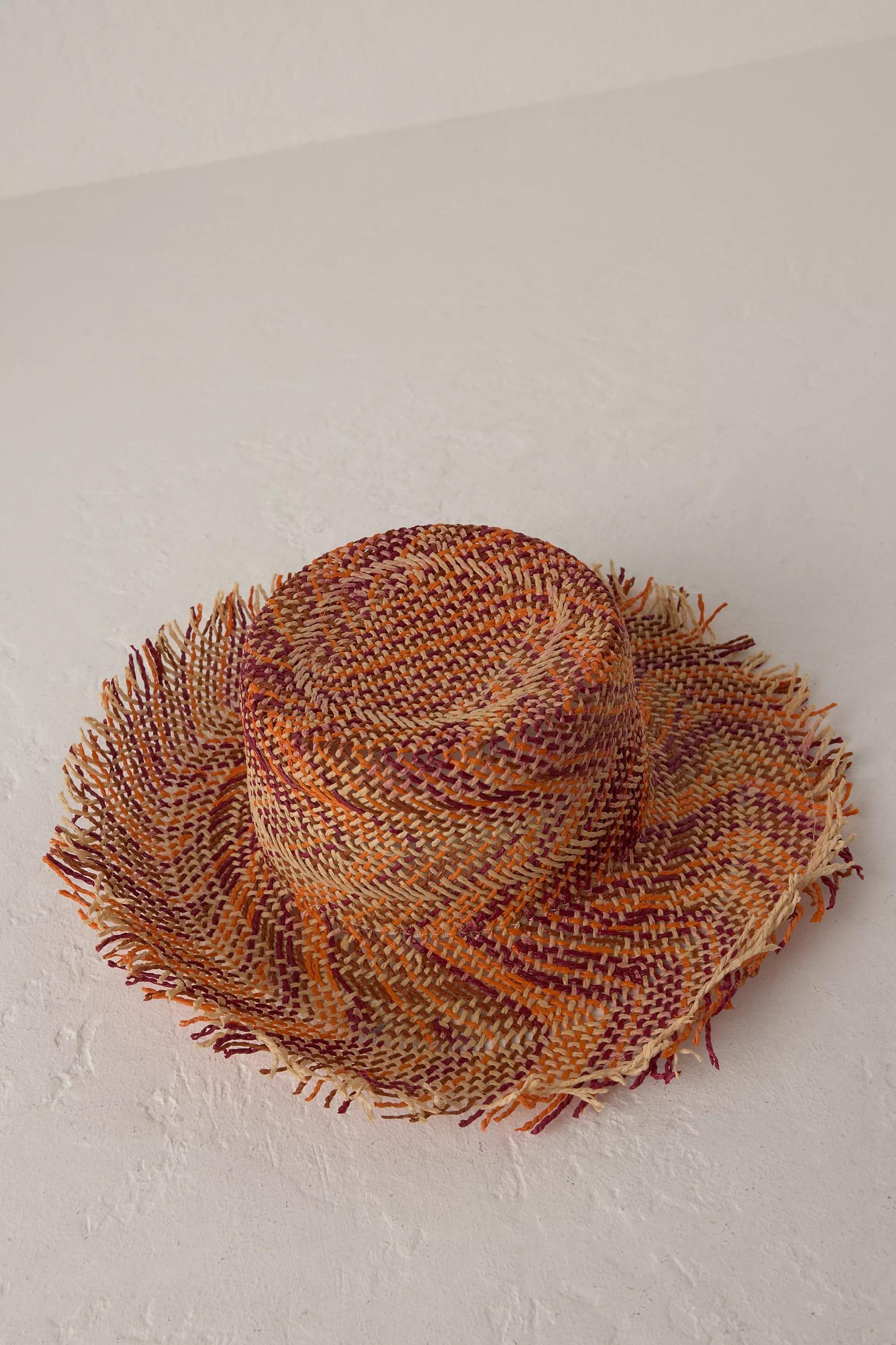 Uk Multi Straw Bucket Hat, PINK, A501_0066, large image number 0