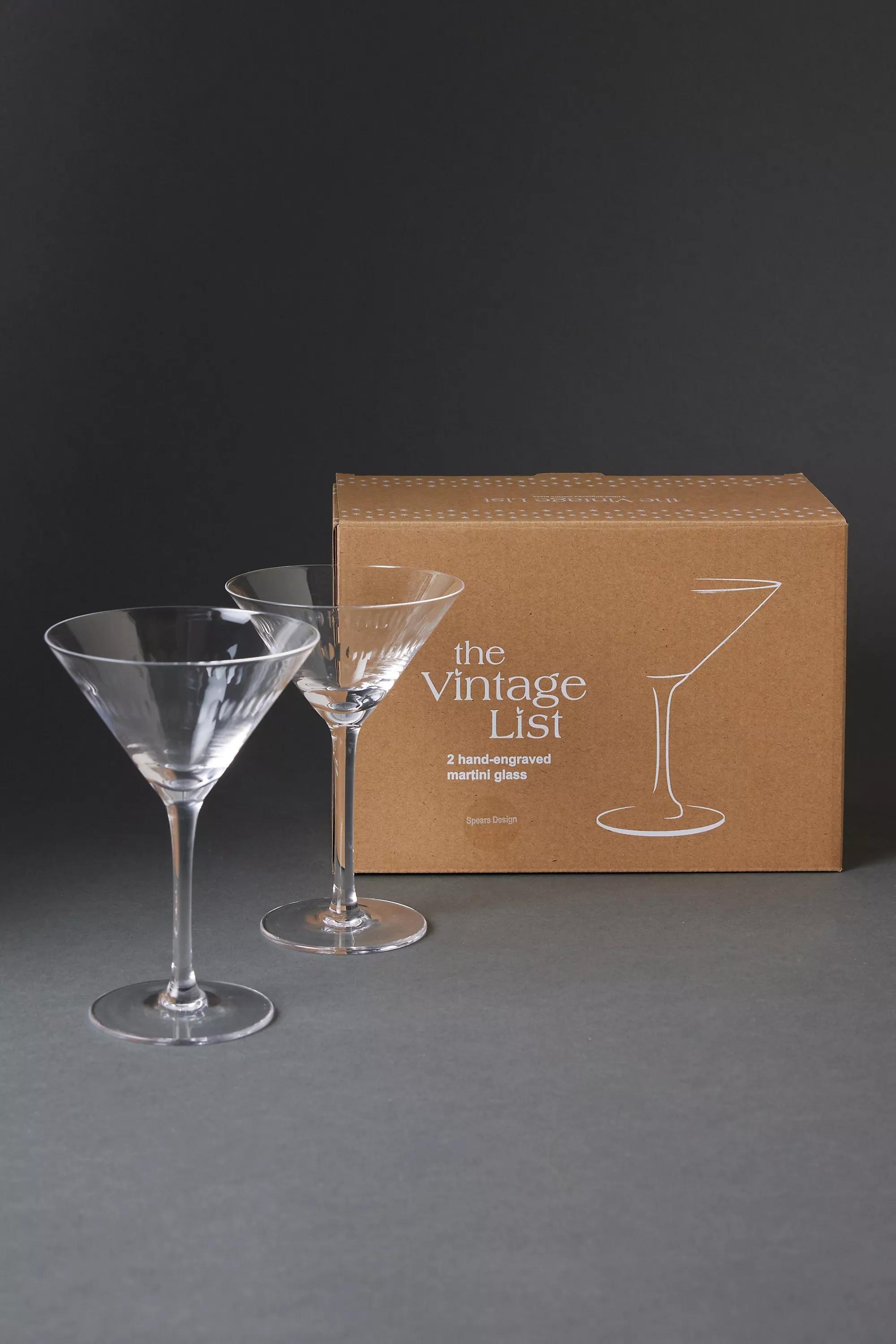 Set Of 2 The Vintage List Martini Glasses, Multicolour, A501_0000, large image number 0