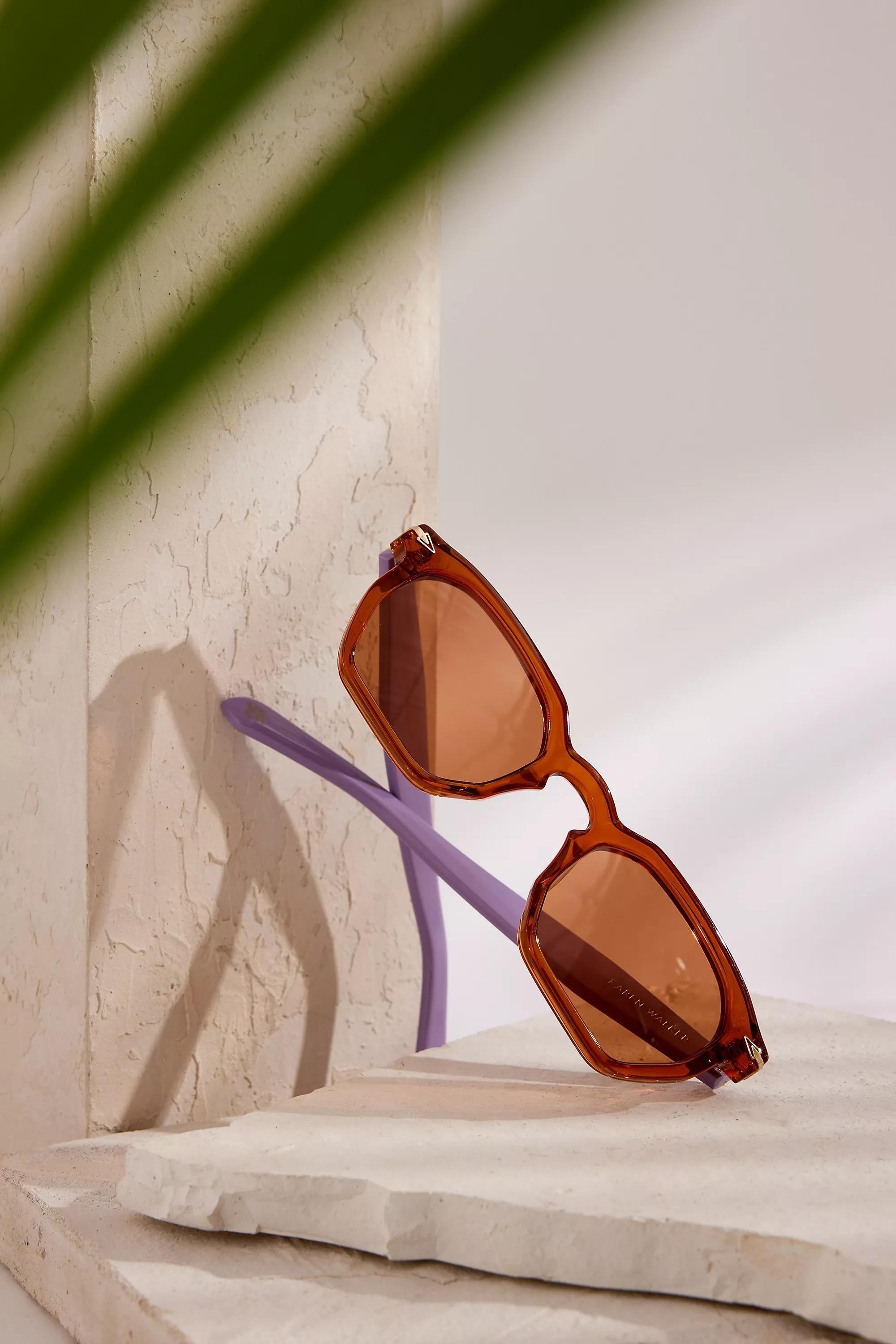 Brn Motif Karen Walker Trillion Sunglasses, , large image number 1