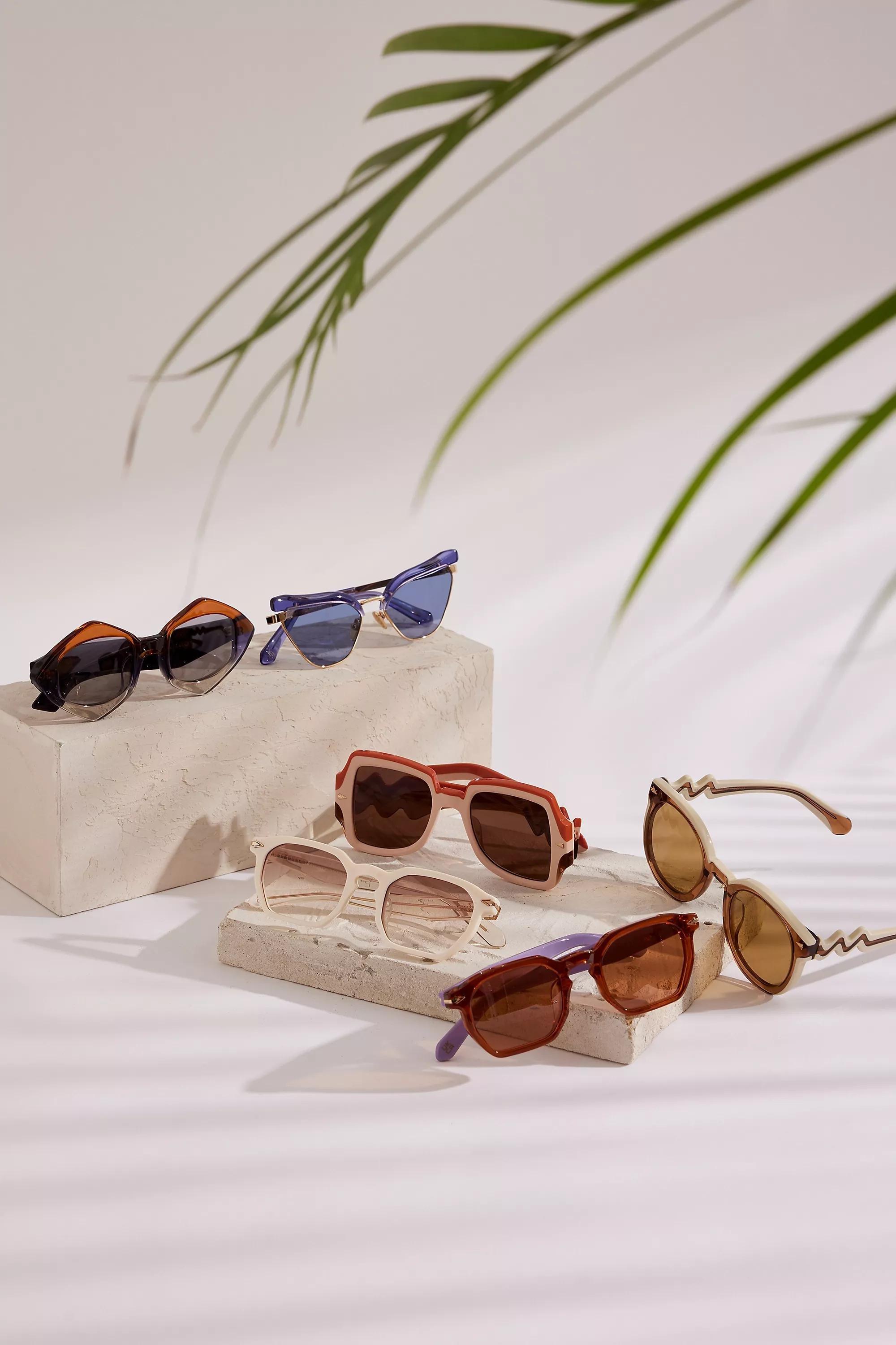 Karen Walker Wavy Ultra Sunglasses, Orange, , large image number 2