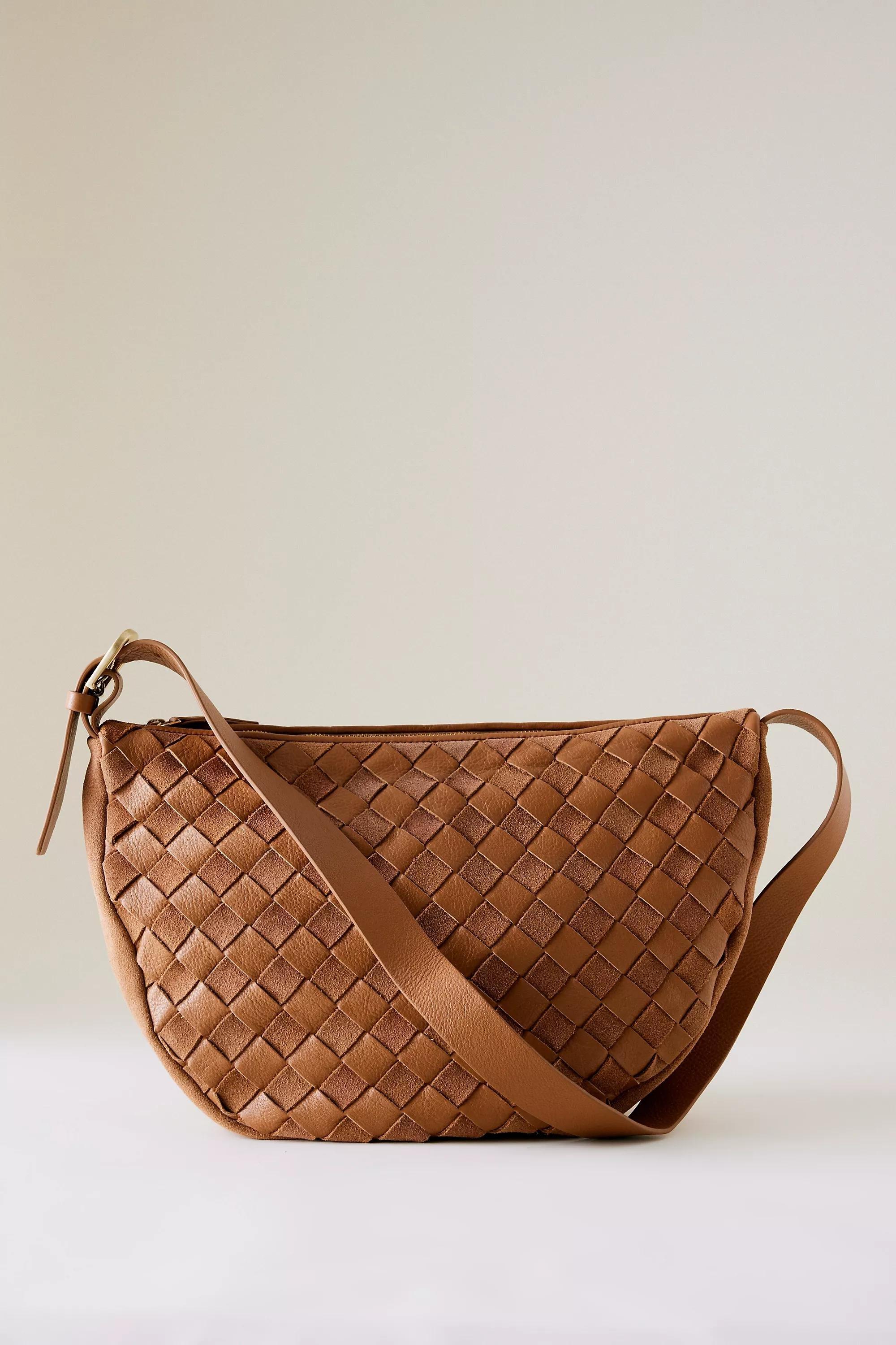 Brown Check Leather Crossbody Bag, A501_0020, large image number 0