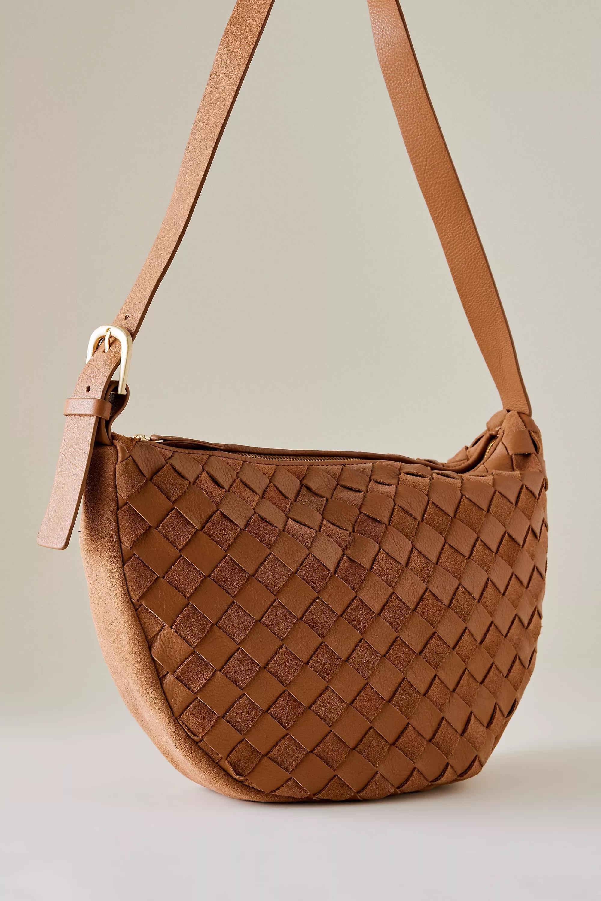 Brown Check Leather Crossbody Bag, A501_0020, large image number 2
