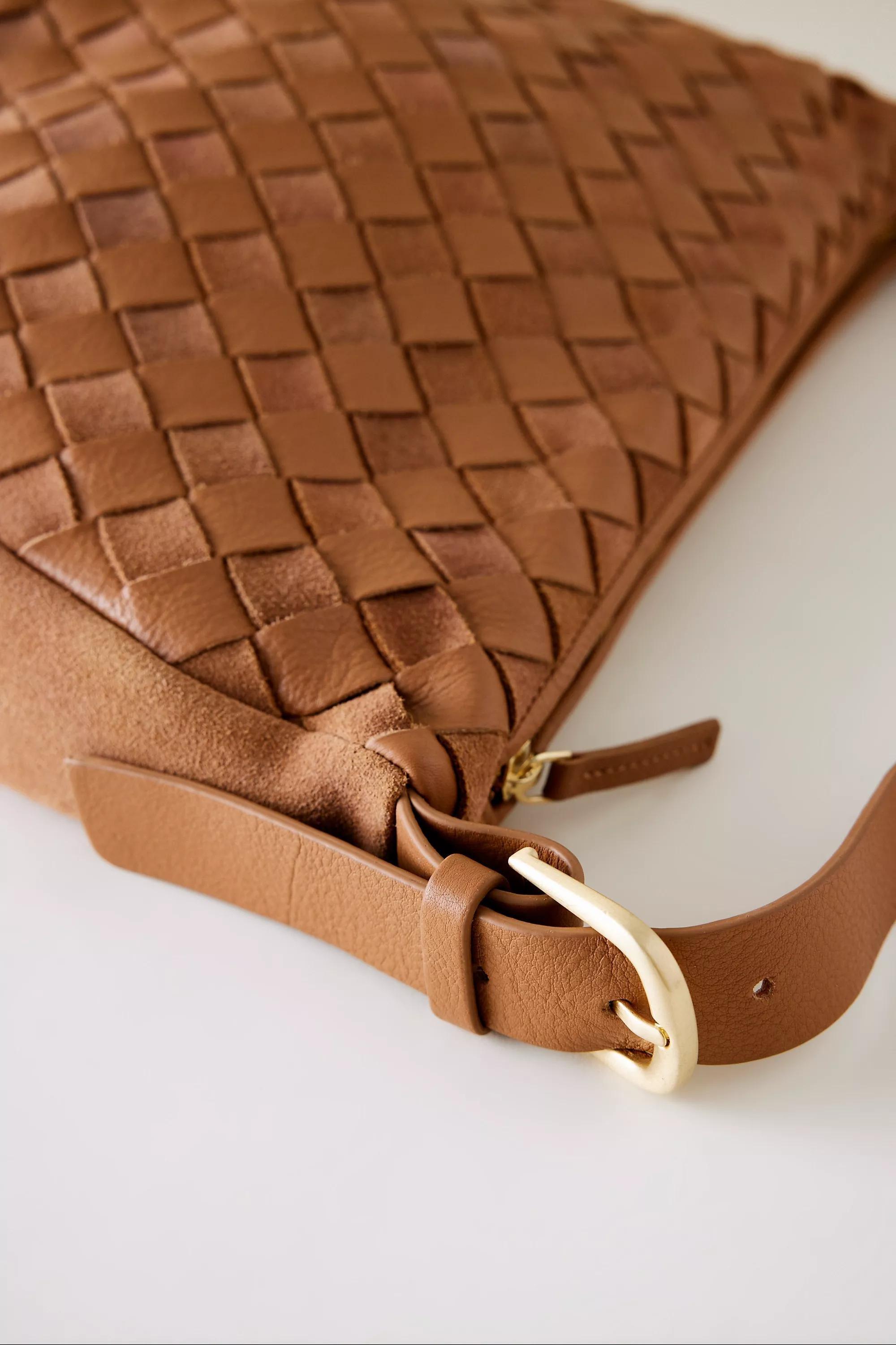 Brown Check Leather Crossbody Bag, A501_0020, large image number 3